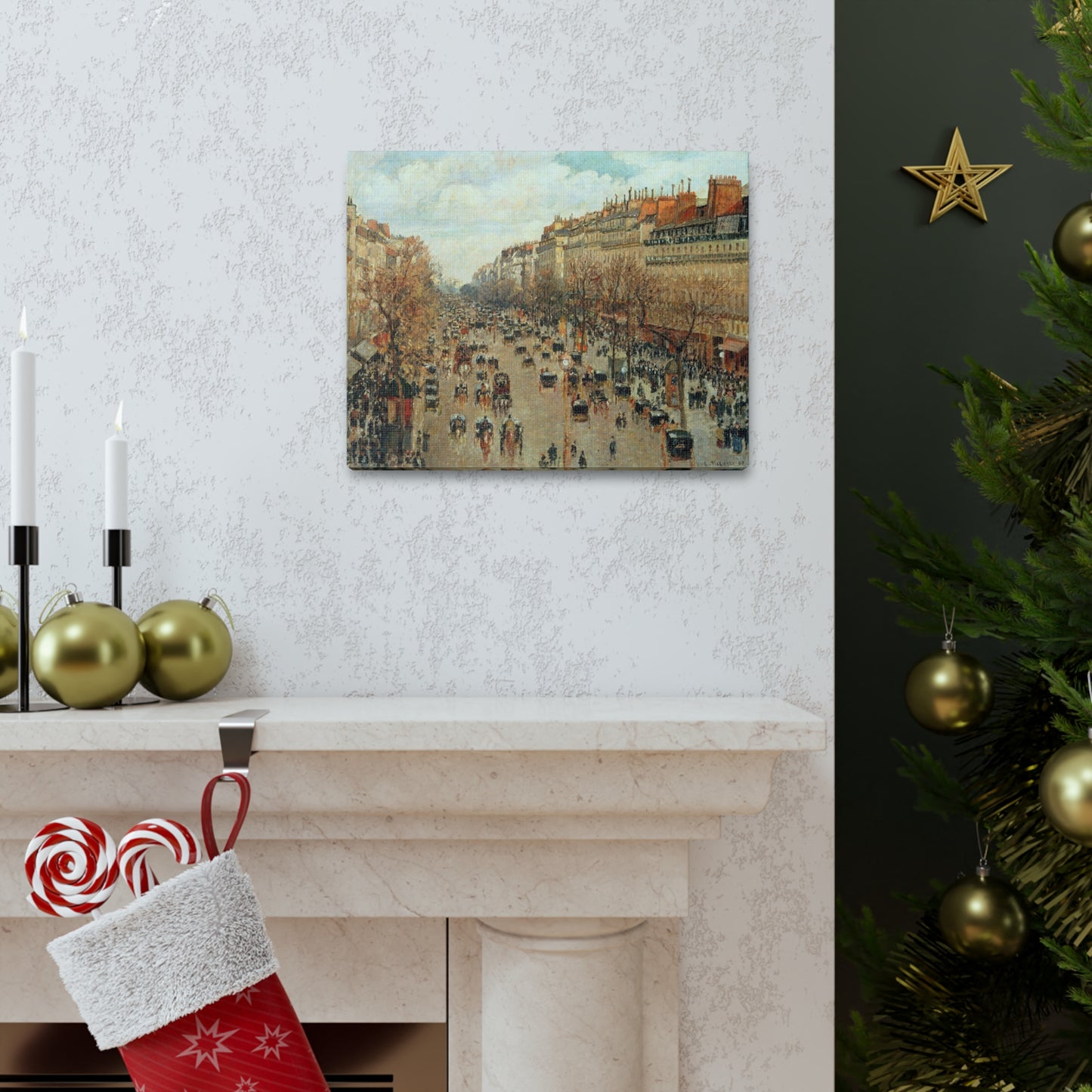 Boulevard Montmartre by Camille Pissarro - Canvas Print