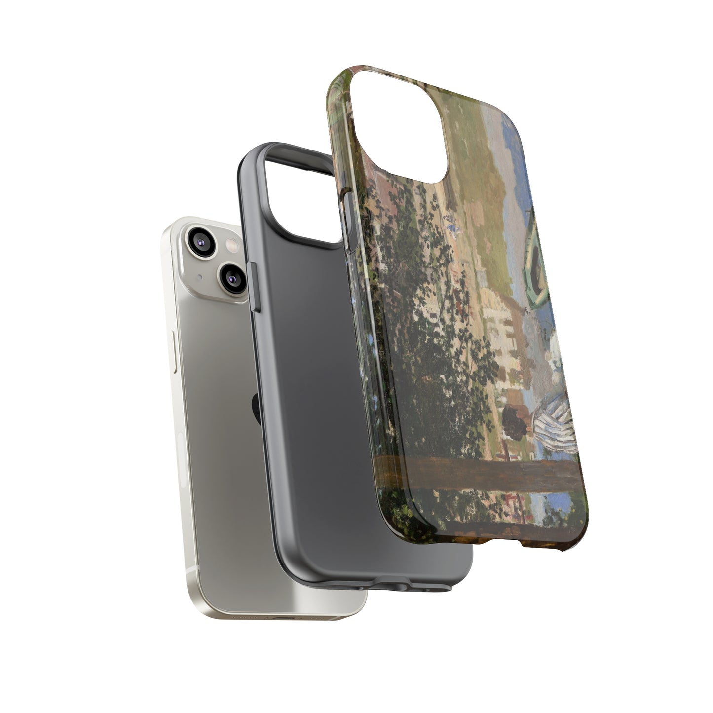 On the Bank of the Seine by Claude Monet - Cell Phone Case