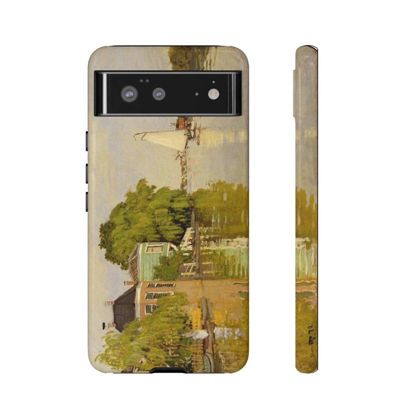 Houses on the Achterzaan by Claude Monet - Cell Phone Case