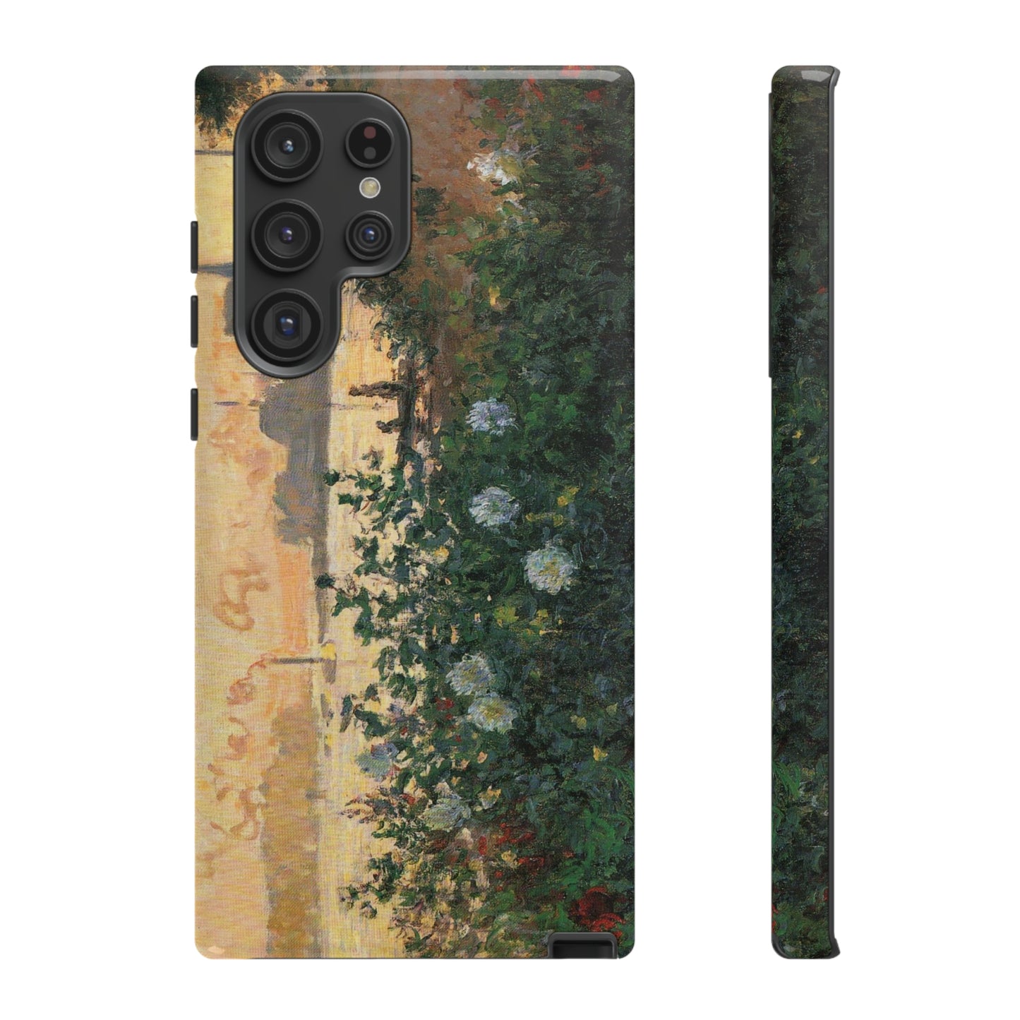 Flowered Riverbank, Argenteuil by Claude Monet - Cell Phone Case