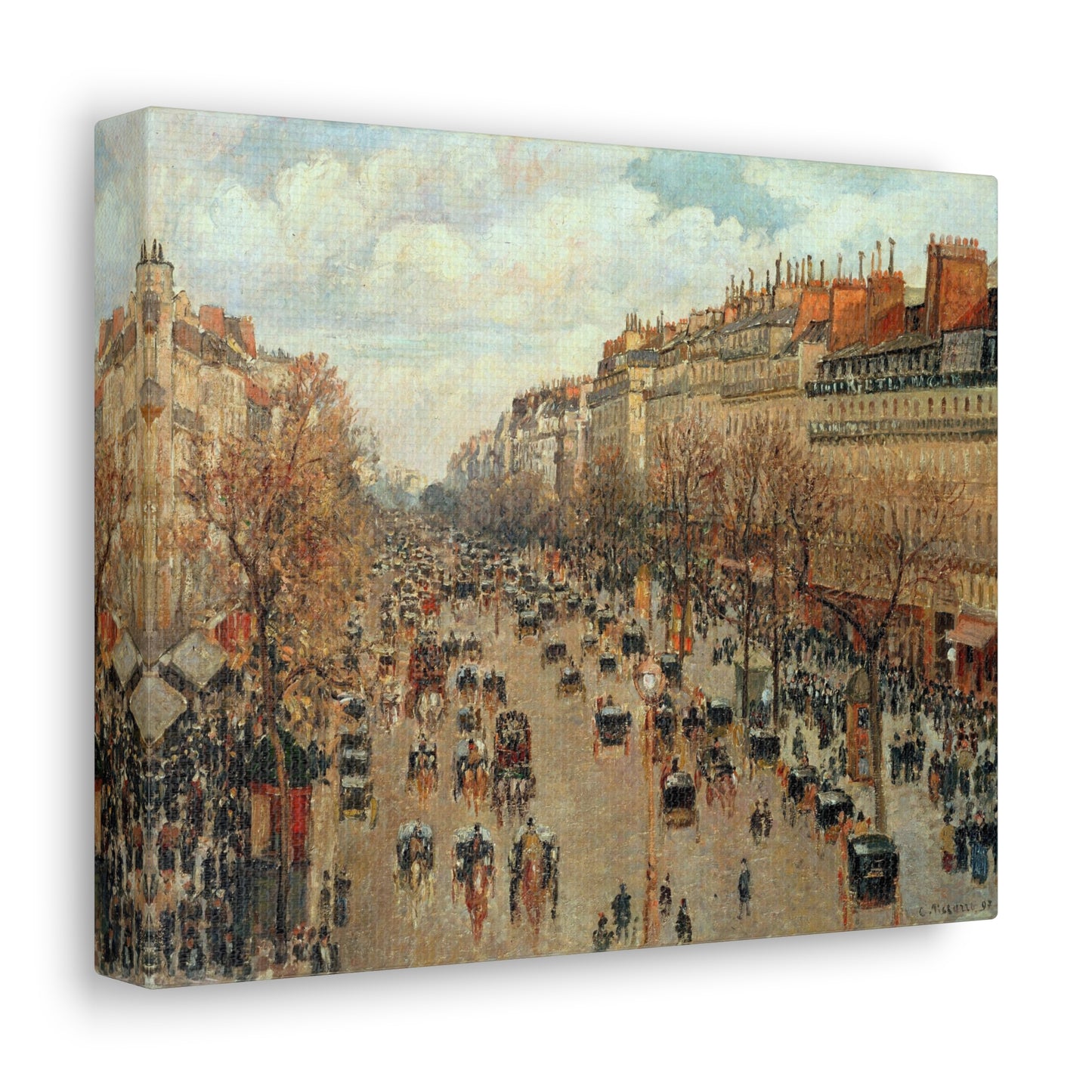 Boulevard Montmartre by Camille Pissarro - Canvas Print