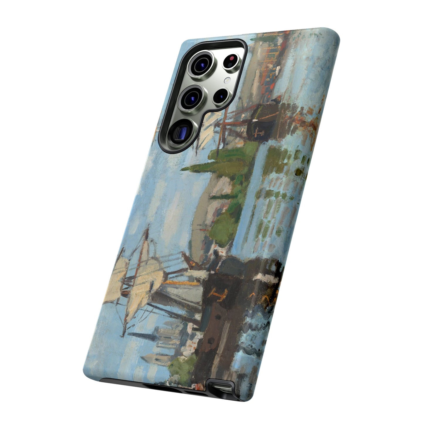Ships Riding on the Seine at Rouen by Claude Monet - Cell Phone Case