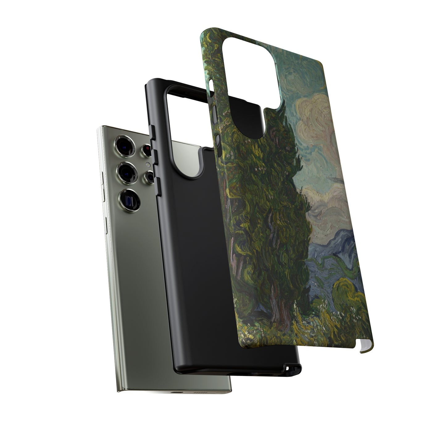 Cypresses by Vincent Van Gogh - Cell Phone Case