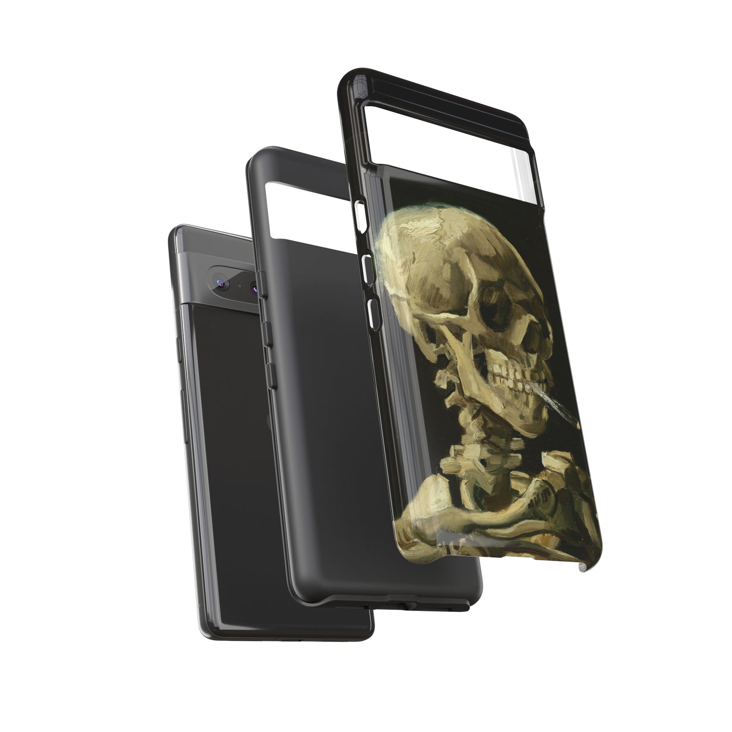 Skull of a Skeleton with a Burning Cigarette by Vincent Van Gogh - Cell Phone Case
