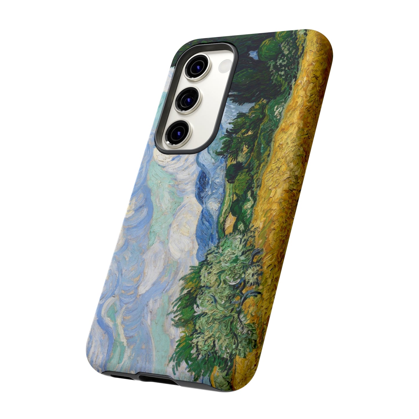 Wheat Fields with Cypresses by Vincent Van Gogh - Cell Phone Case