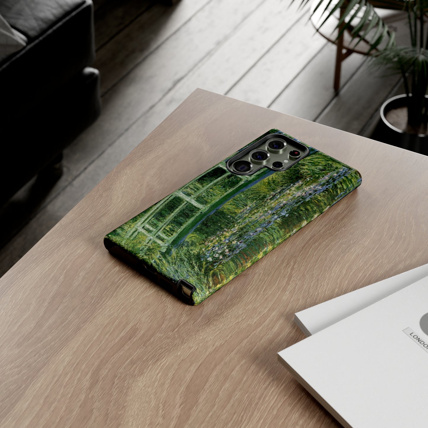 Water Lilies and a Japanese Bridge by Claude Monet - Cell Phone Case