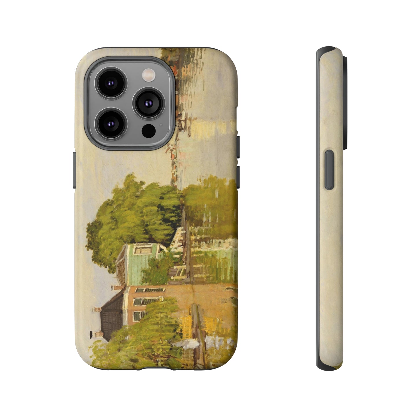 Houses on the Achterzaan by Claude Monet - Cell Phone Case