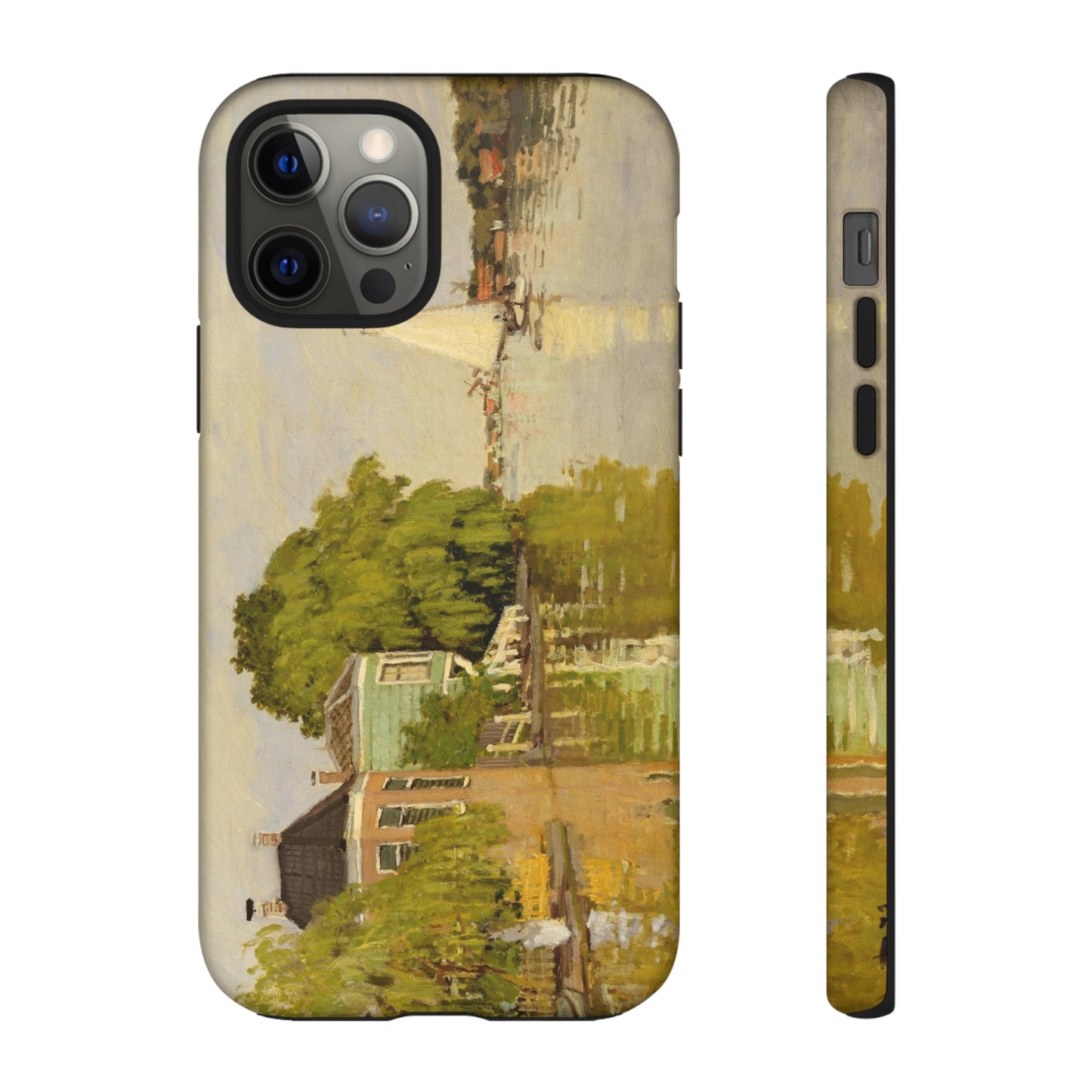 Houses on the Achterzaan by Claude Monet - Cell Phone Case