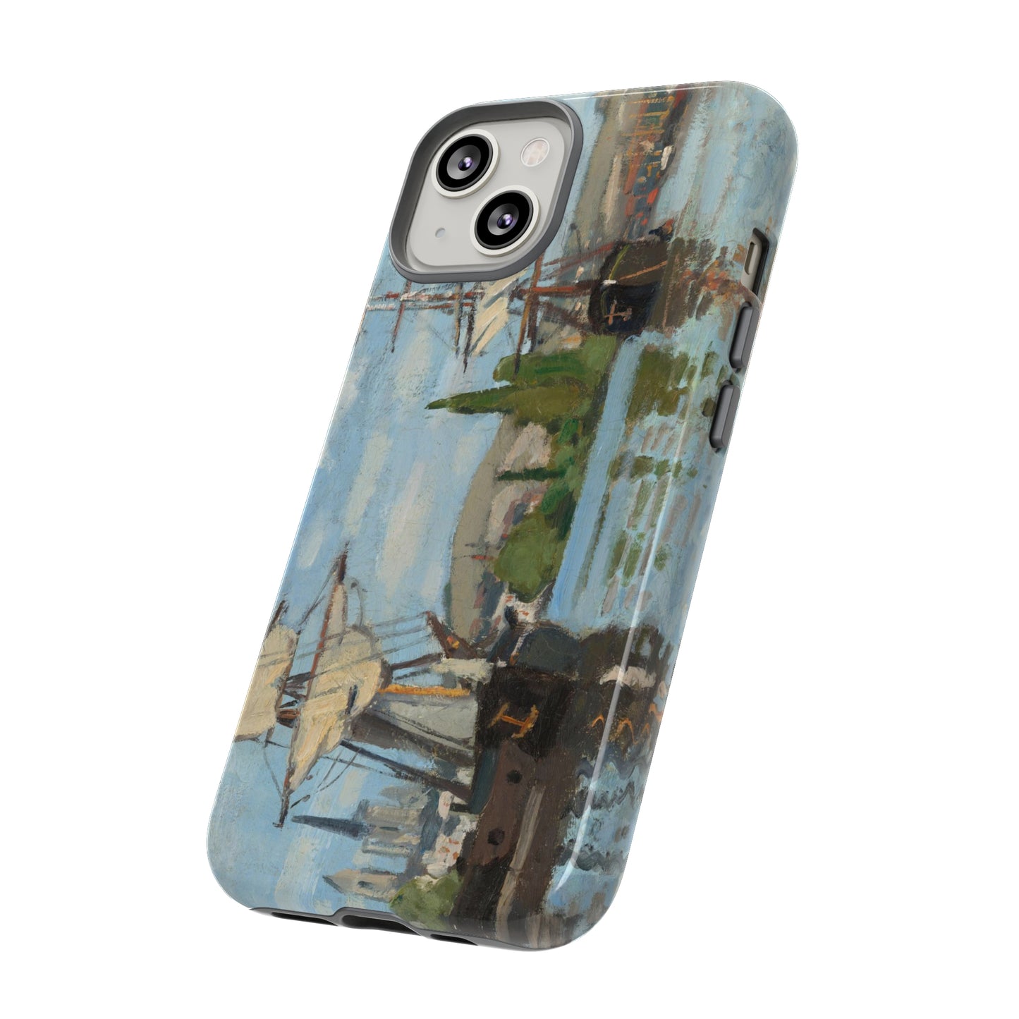 Ships Riding on the Seine at Rouen by Claude Monet - Cell Phone Case