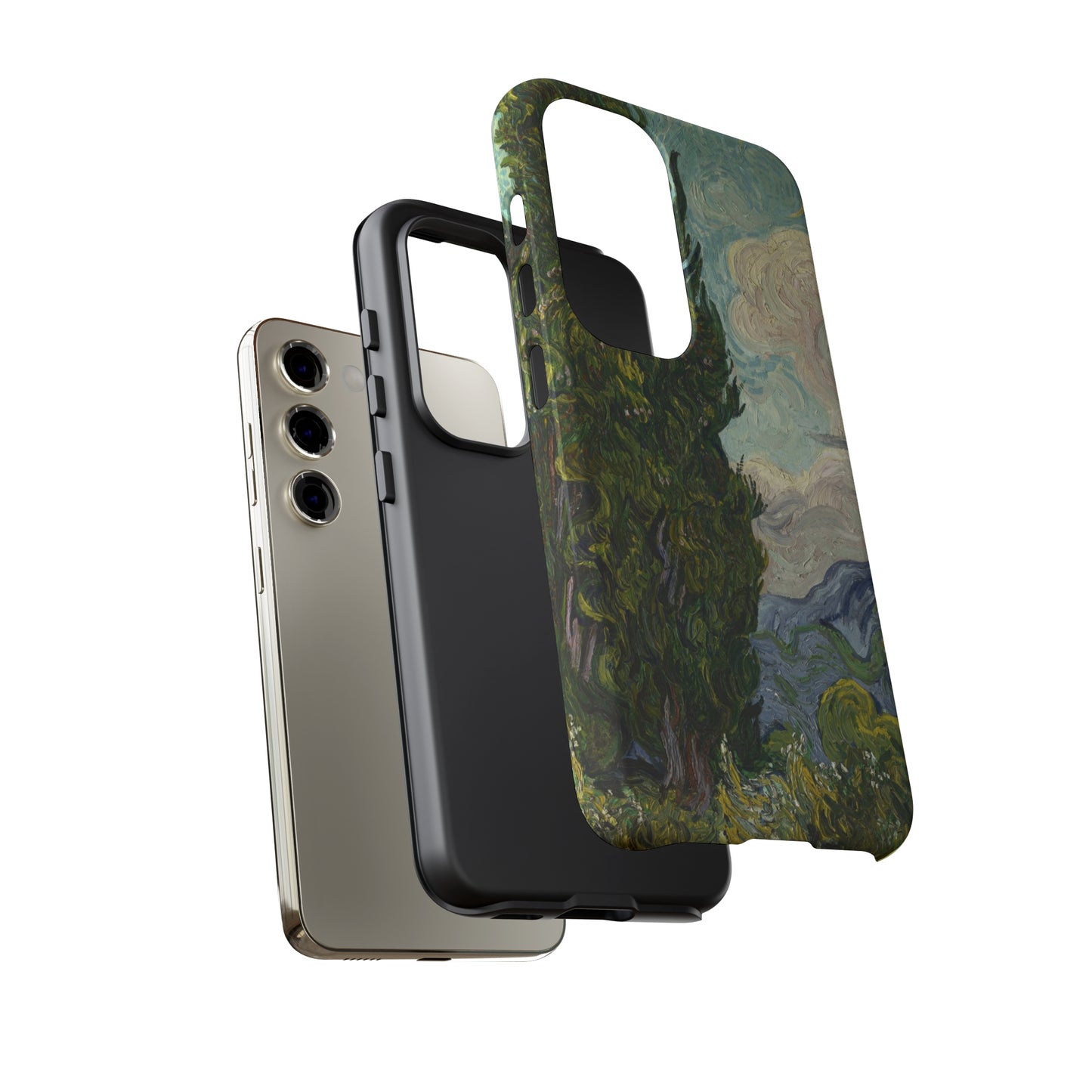 Cypresses by Vincent Van Gogh - Cell Phone Case