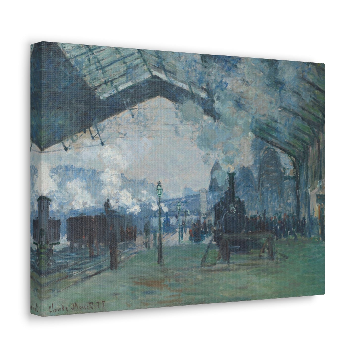 Arrival of the Normandy Train, Gare Saint-Lazare by Claude Monet - Canvas Print