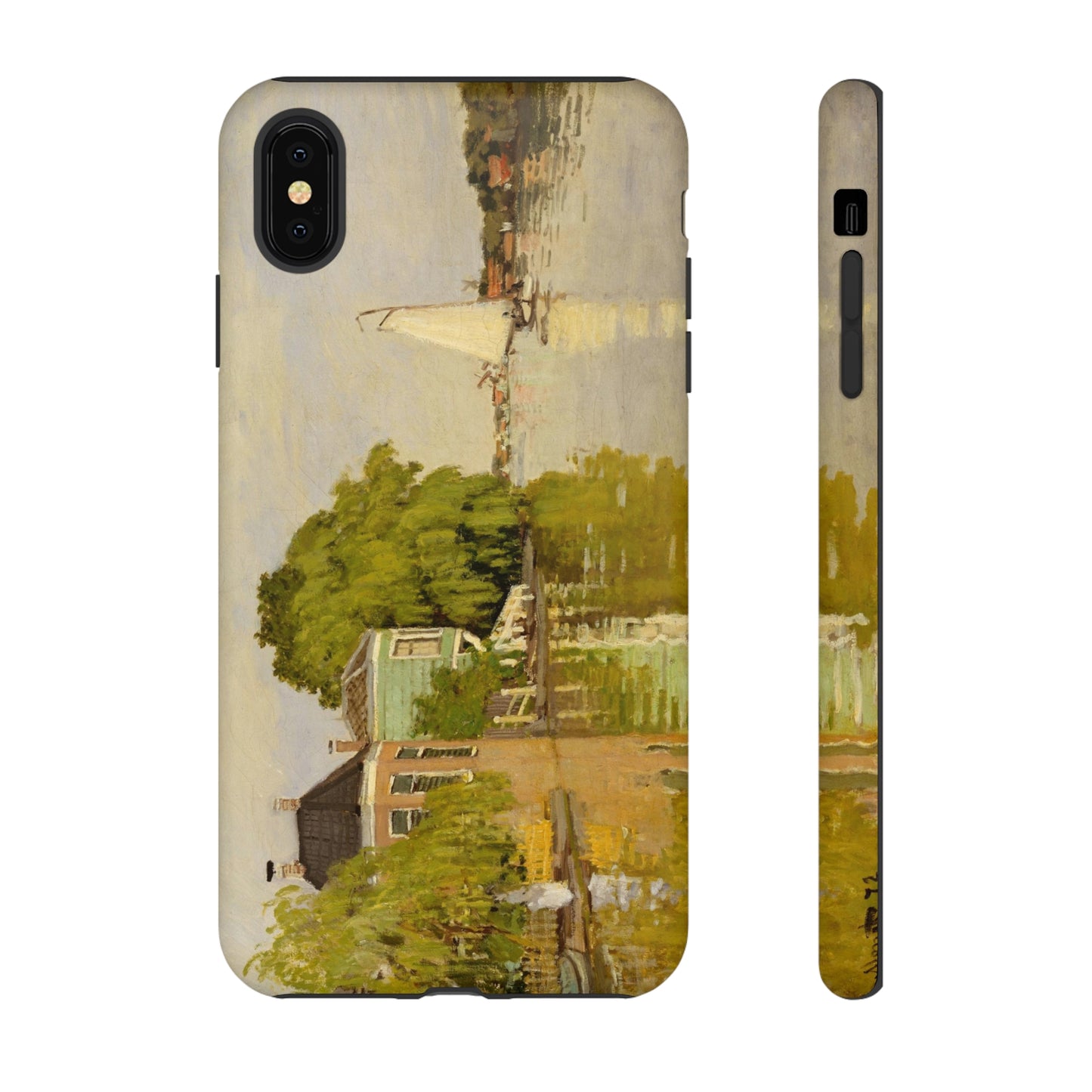 Houses on the Achterzaan by Claude Monet - Cell Phone Case