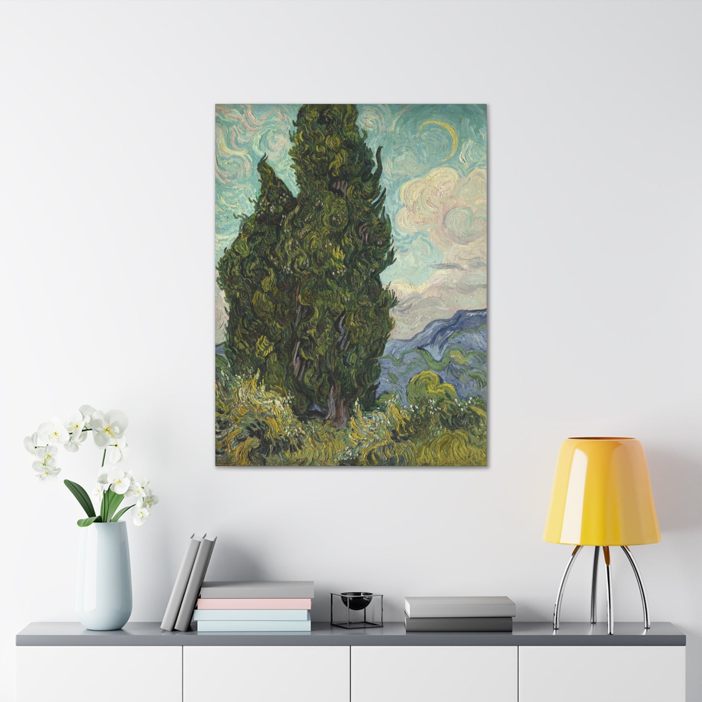 Cypresses by Vincent Van Gogh - Canvas Print