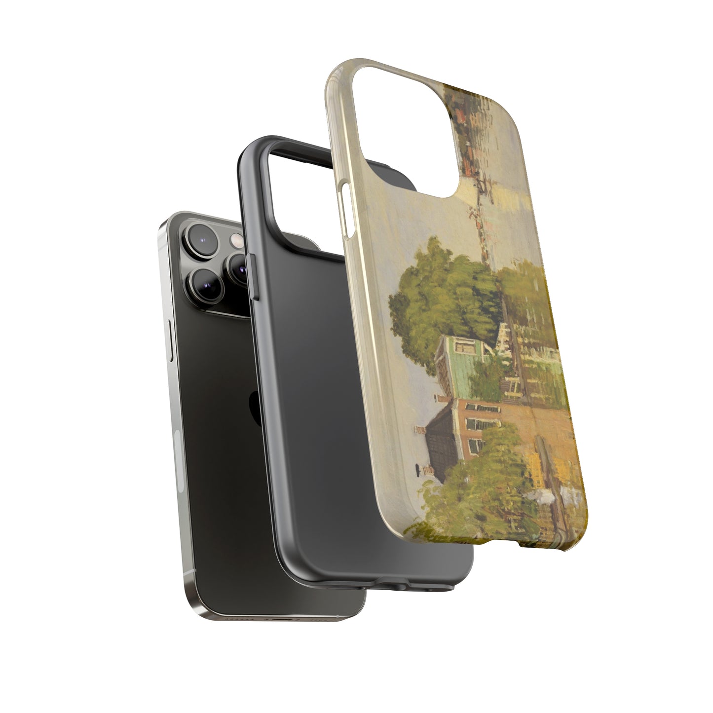 Houses on the Achterzaan by Claude Monet - Cell Phone Case