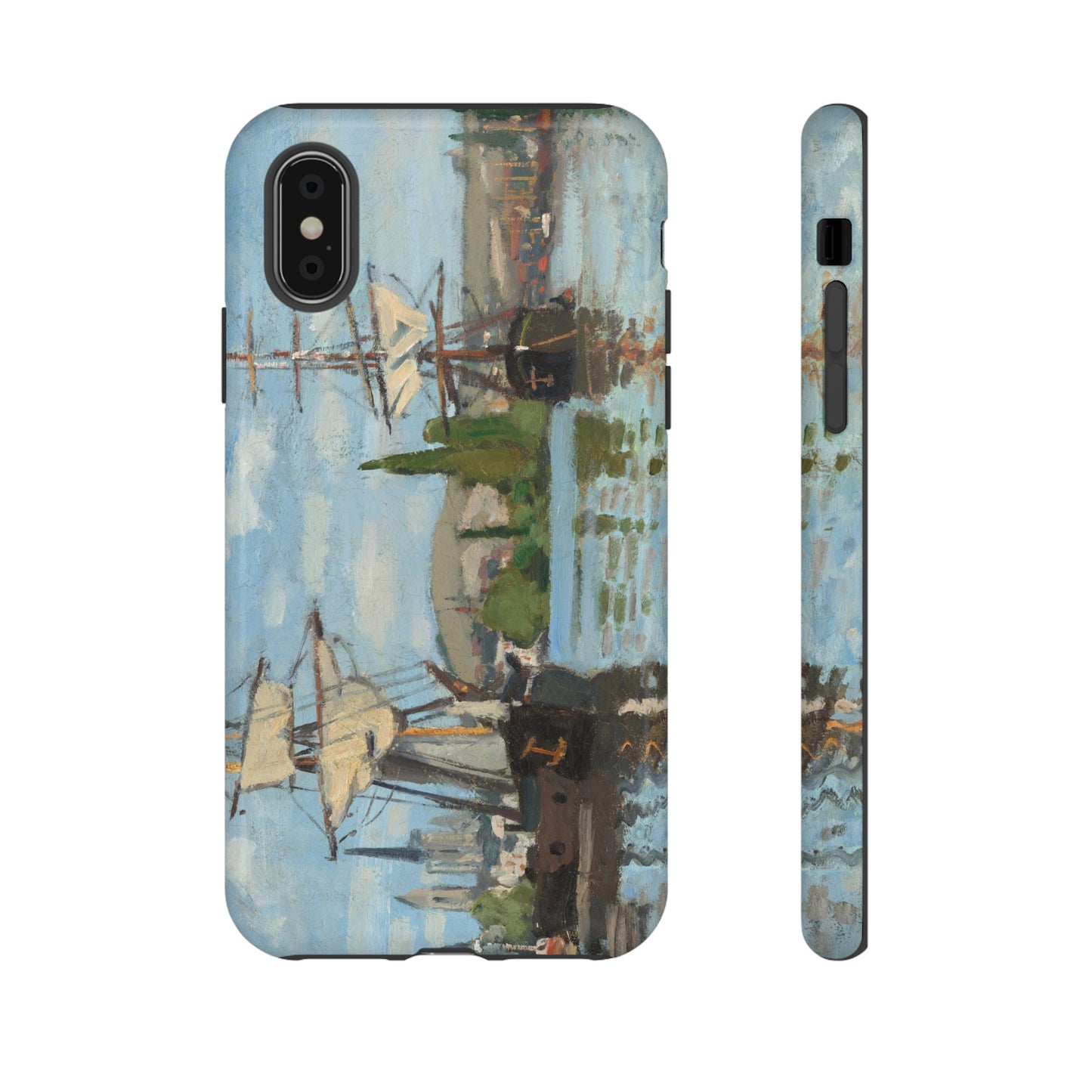 Ships Riding on the Seine at Rouen by Claude Monet - Cell Phone Case