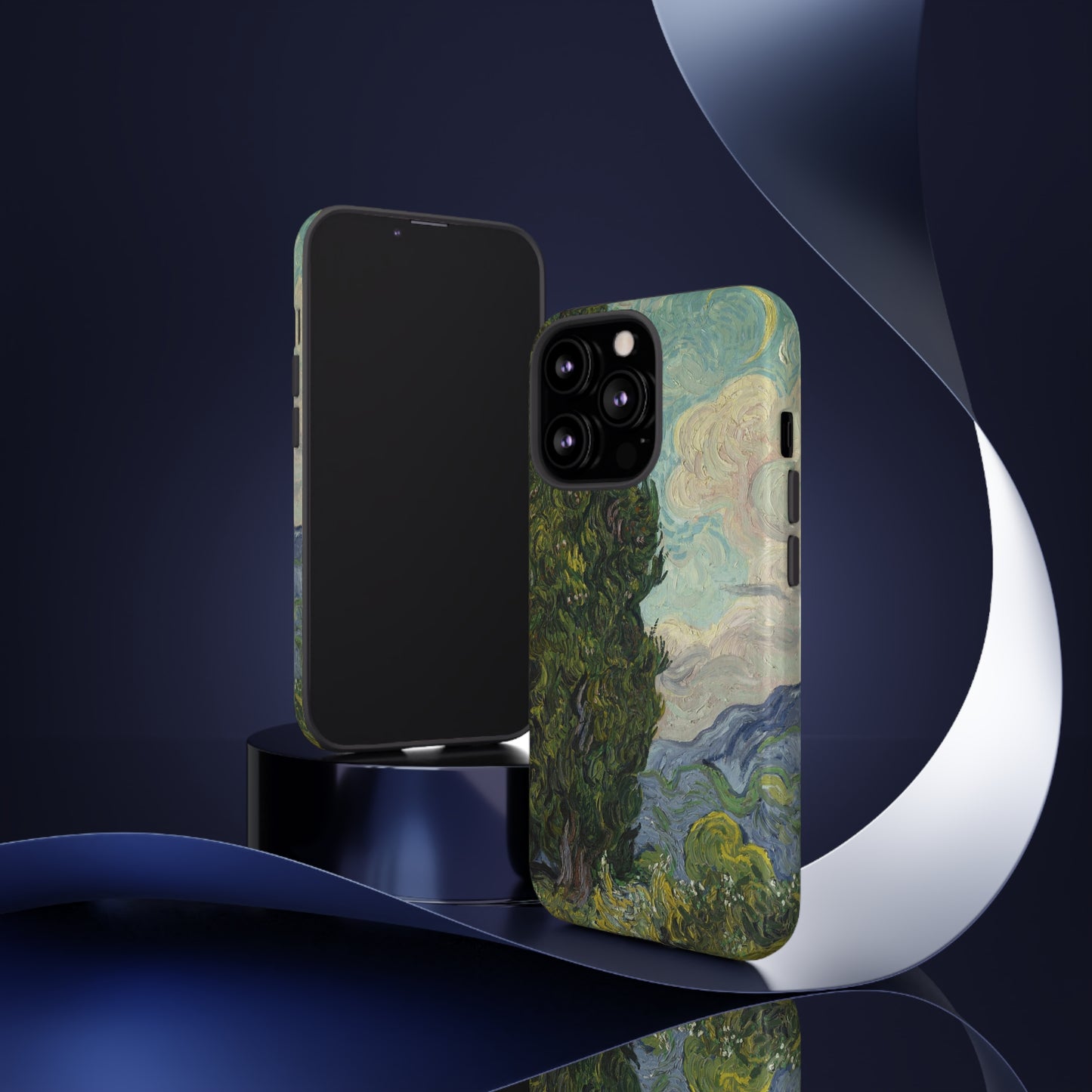 Cypresses by Vincent Van Gogh - Cell Phone Case