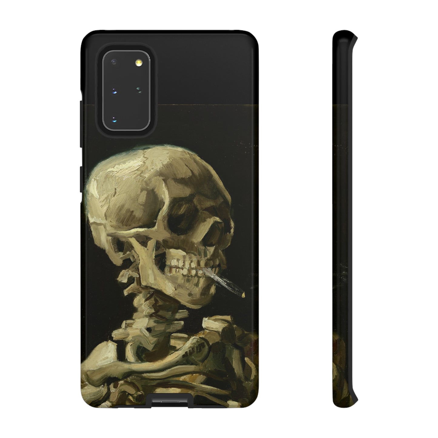 Skull of a Skeleton with a Burning Cigarette by Vincent Van Gogh - Cell Phone Case