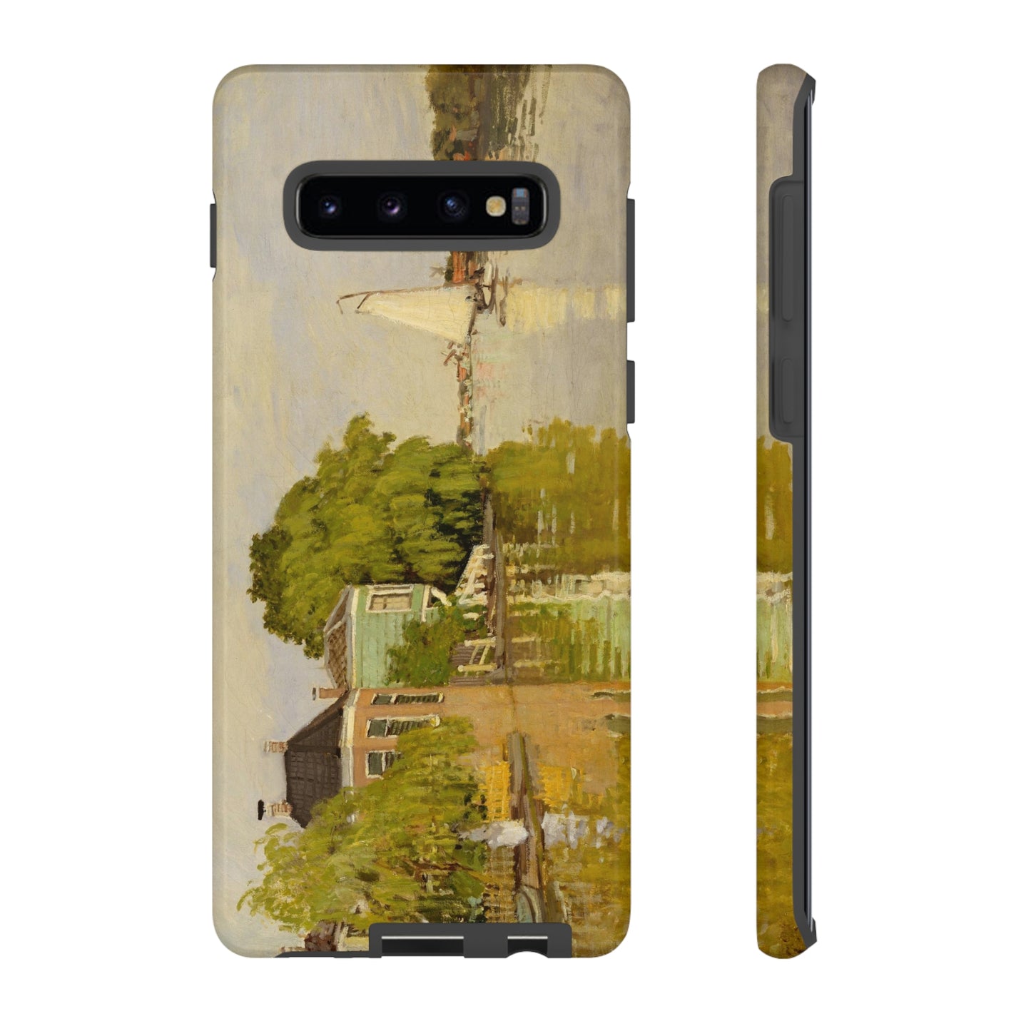 Houses on the Achterzaan by Claude Monet - Cell Phone Case