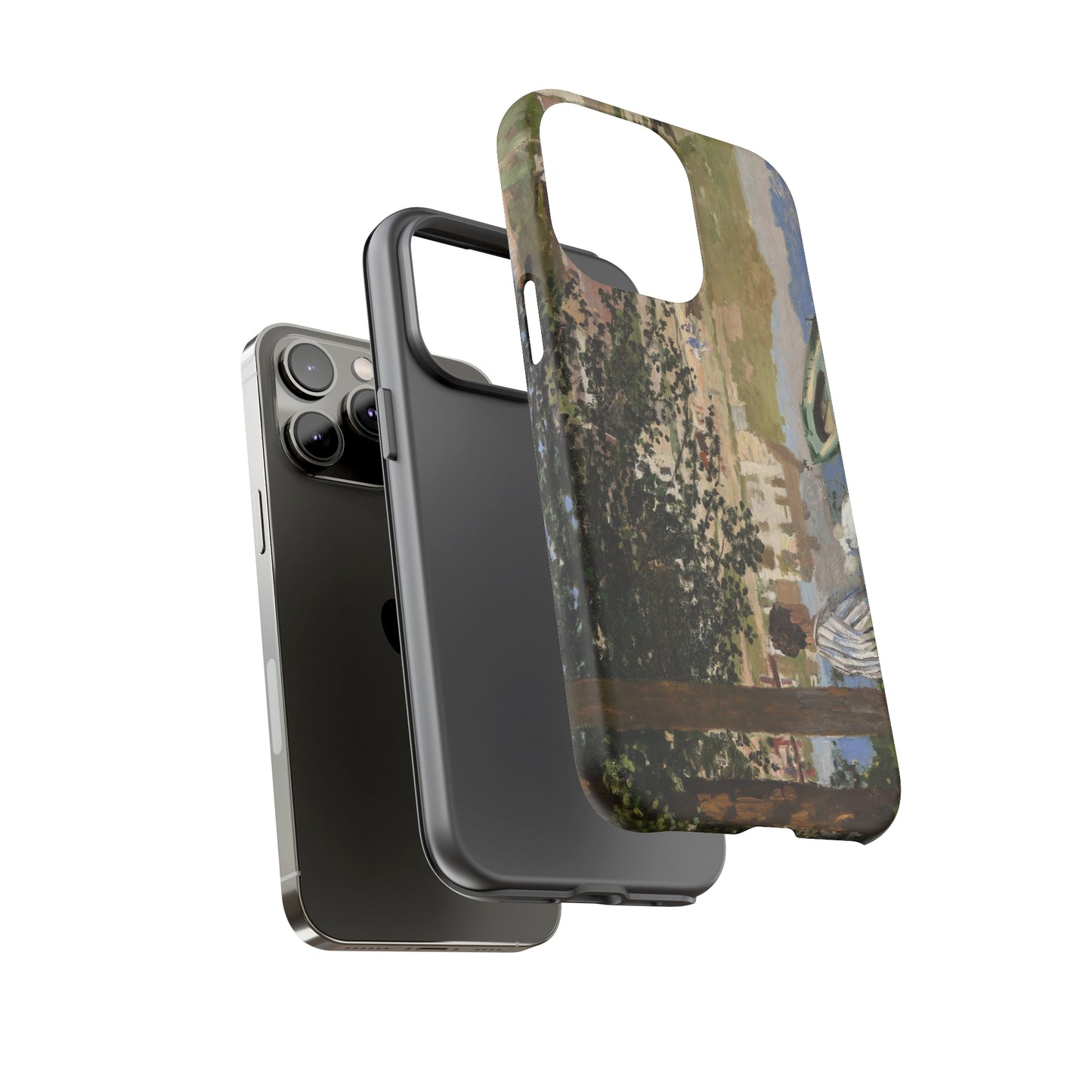 On the Bank of the Seine by Claude Monet - Cell Phone Case