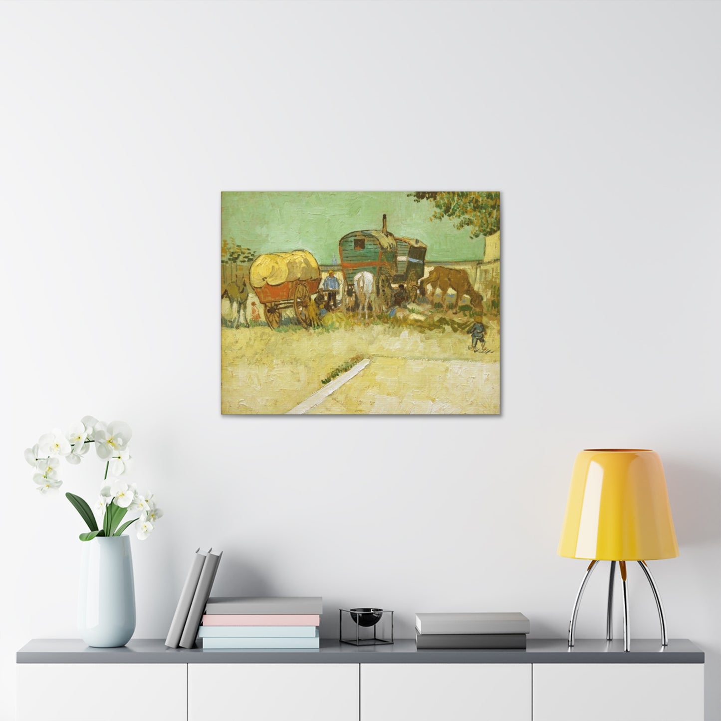 Encampment of Gypsies with Caravans - By Vincent Van Gogh