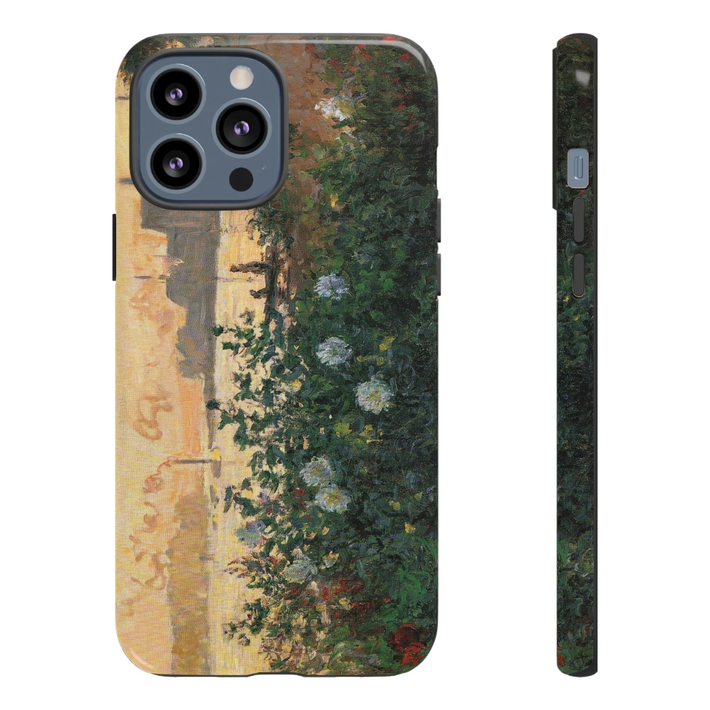 Flowered Riverbank, Argenteuil by Claude Monet - Cell Phone Case