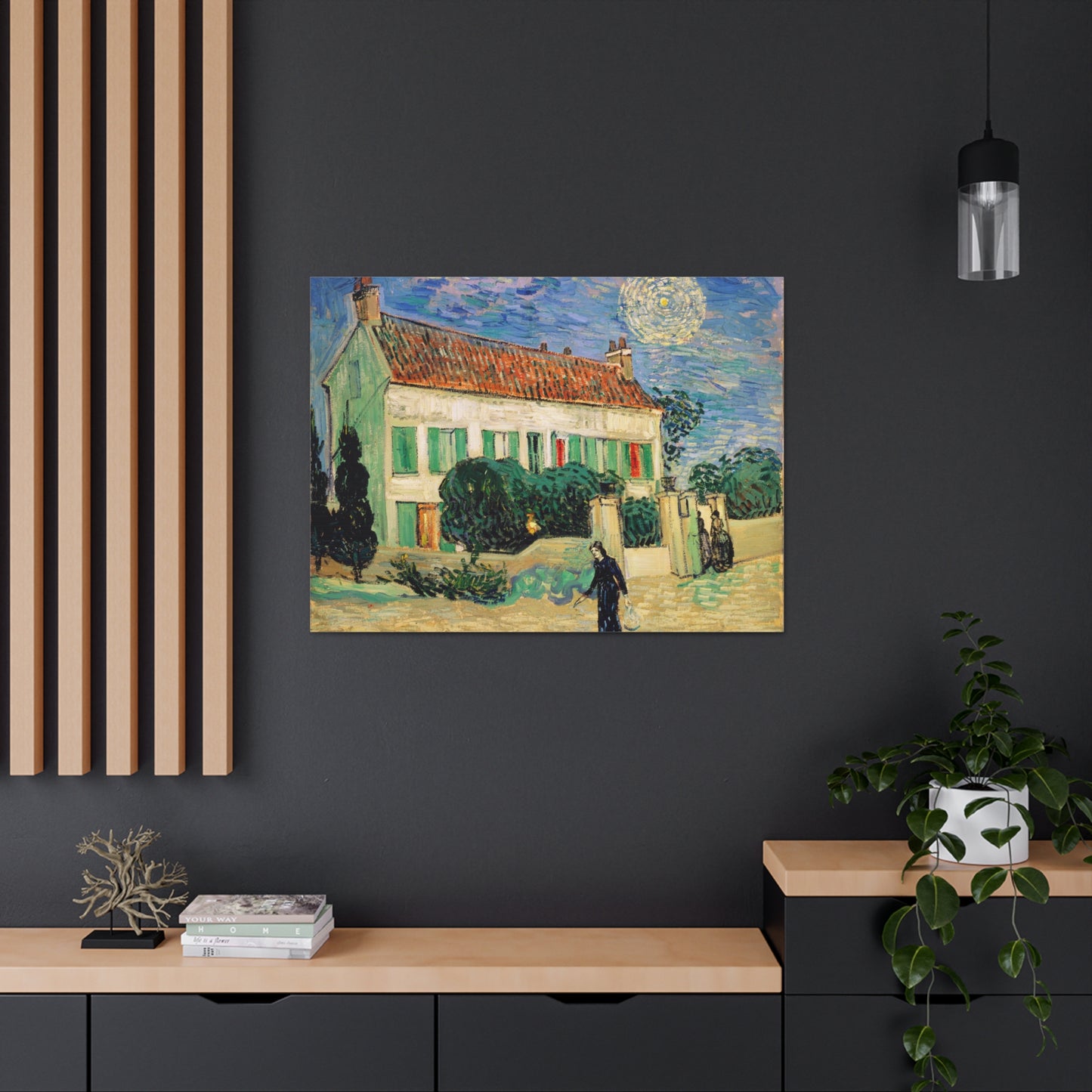 White House at Night by Vincent Van Gogh - Canvas Print