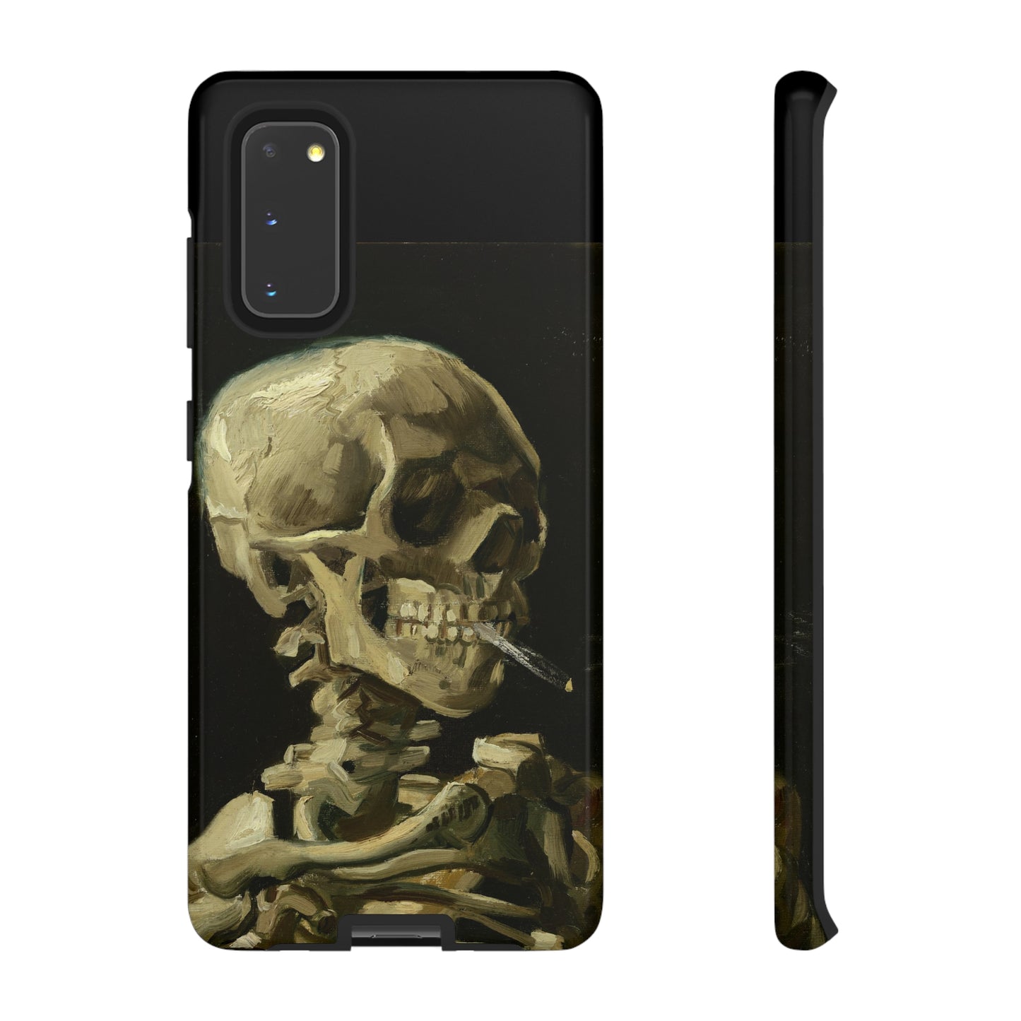 Skull of a Skeleton with a Burning Cigarette by Vincent Van Gogh - Cell Phone Case