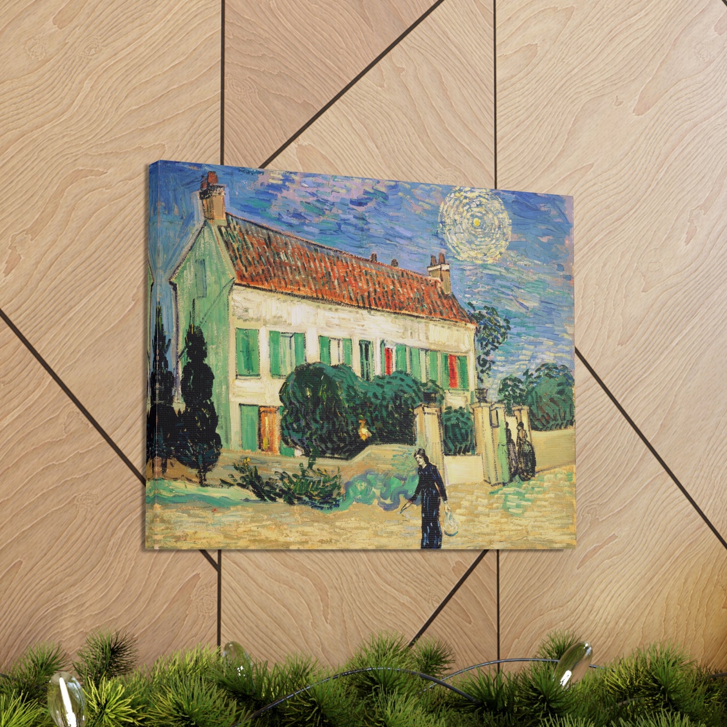 White House at Night by Vincent Van Gogh - Canvas Print