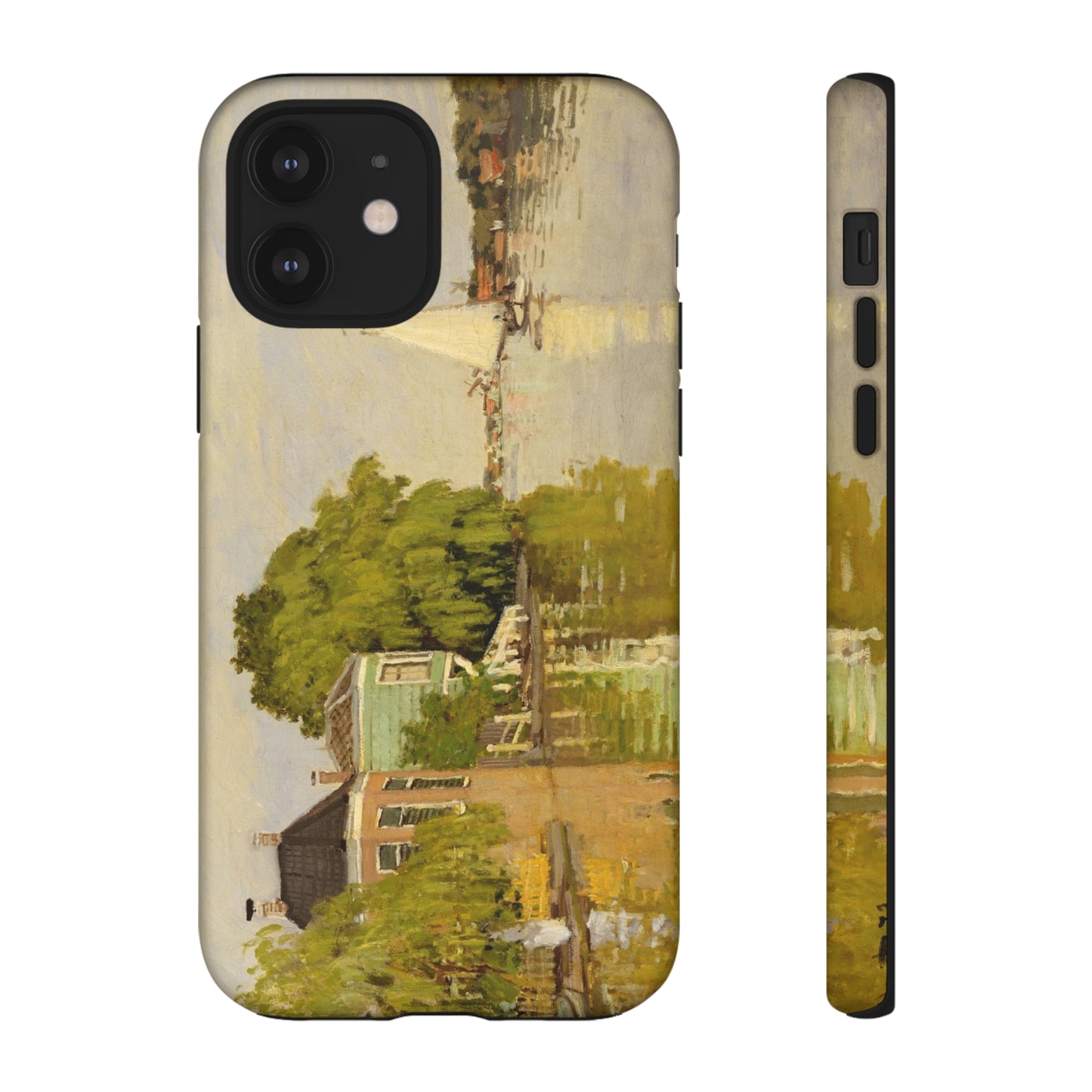 Houses on the Achterzaan by Claude Monet - Cell Phone Case