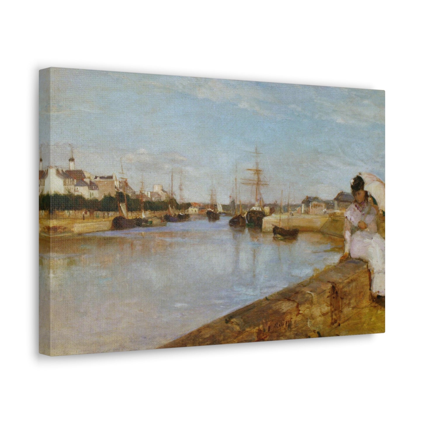 The Harbor at Lorient by Berthe Morisot - Canvas Print
