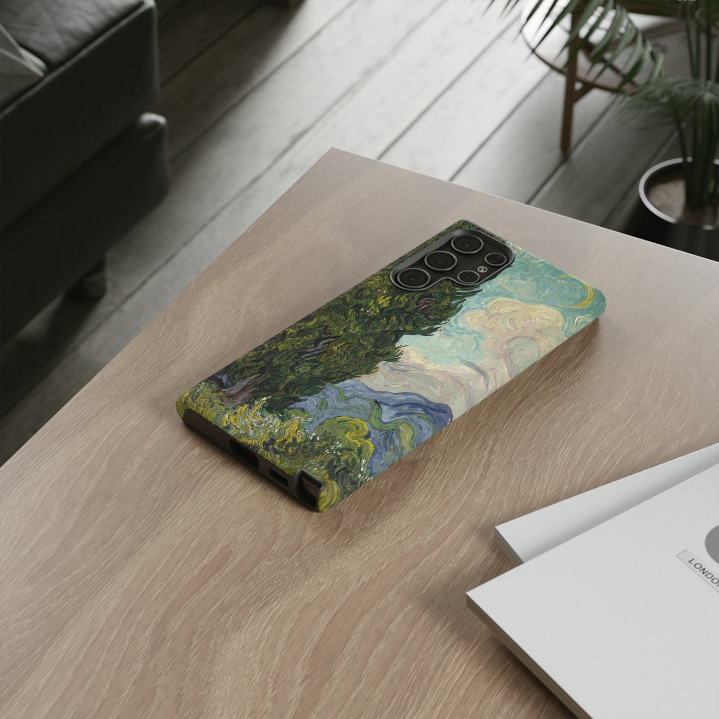 Cypresses by Vincent Van Gogh - Cell Phone Case