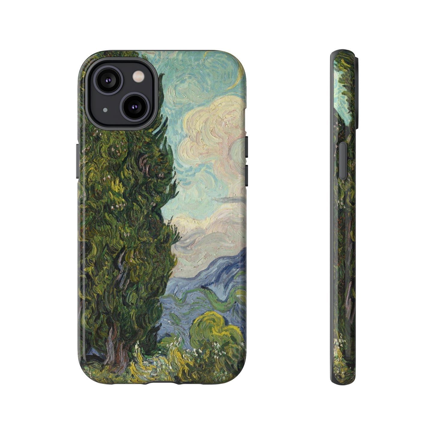 Cypresses by Vincent Van Gogh - Cell Phone Case