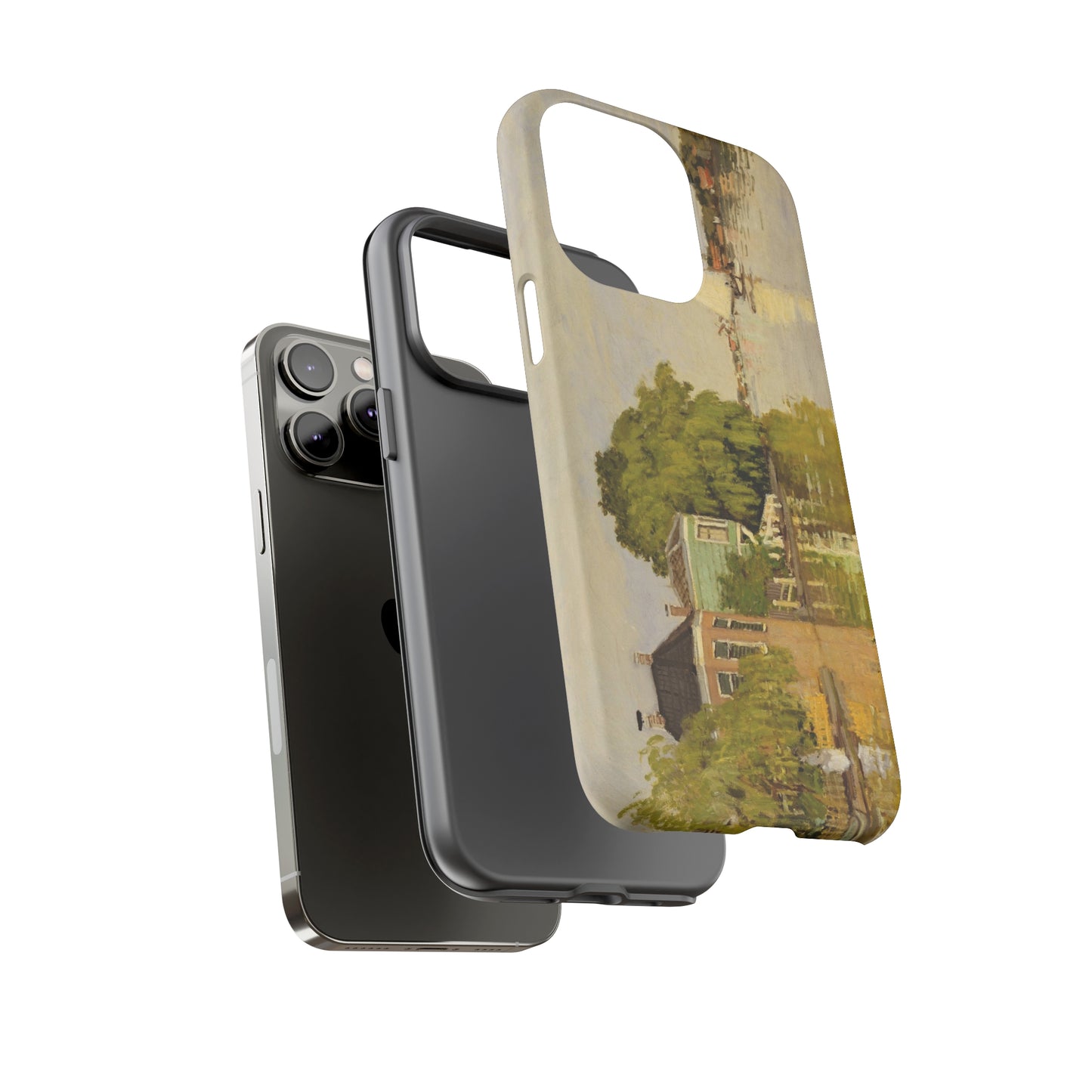 Houses on the Achterzaan by Claude Monet - Cell Phone Case