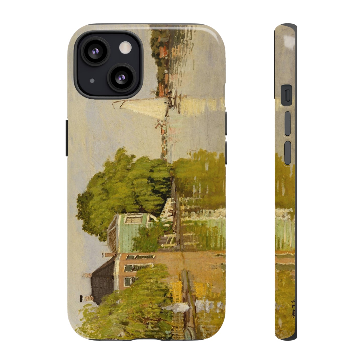 Houses on the Achterzaan by Claude Monet - Cell Phone Case