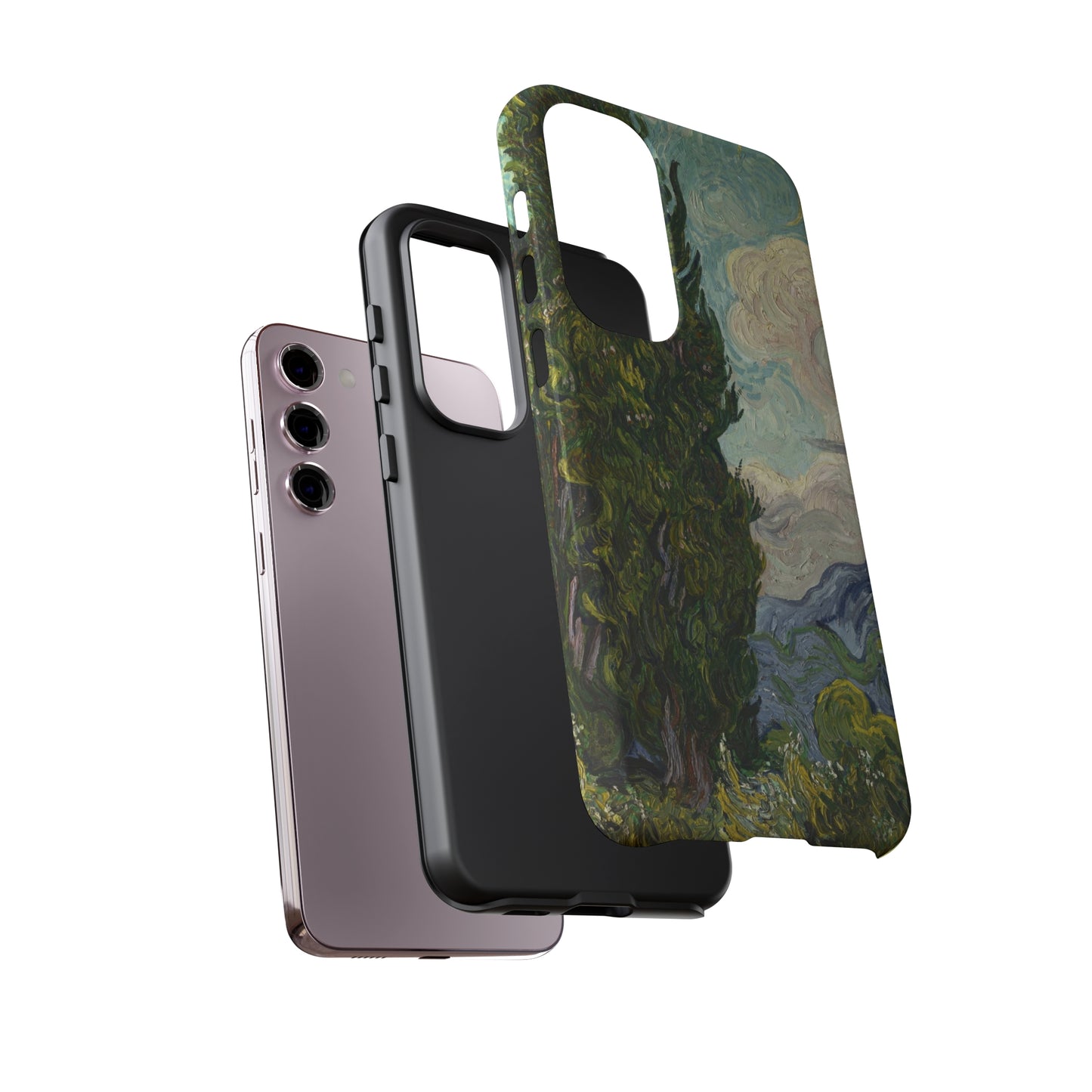Cypresses by Vincent Van Gogh - Cell Phone Case