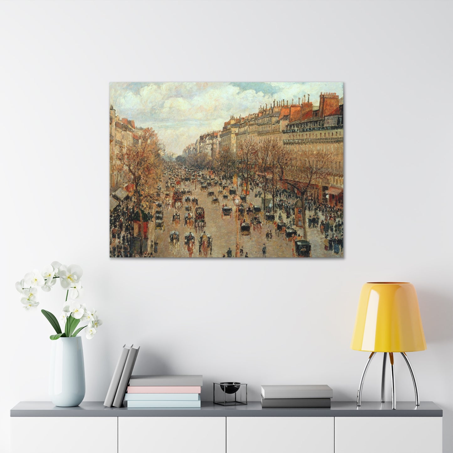 Boulevard Montmartre by Camille Pissarro - Canvas Print
