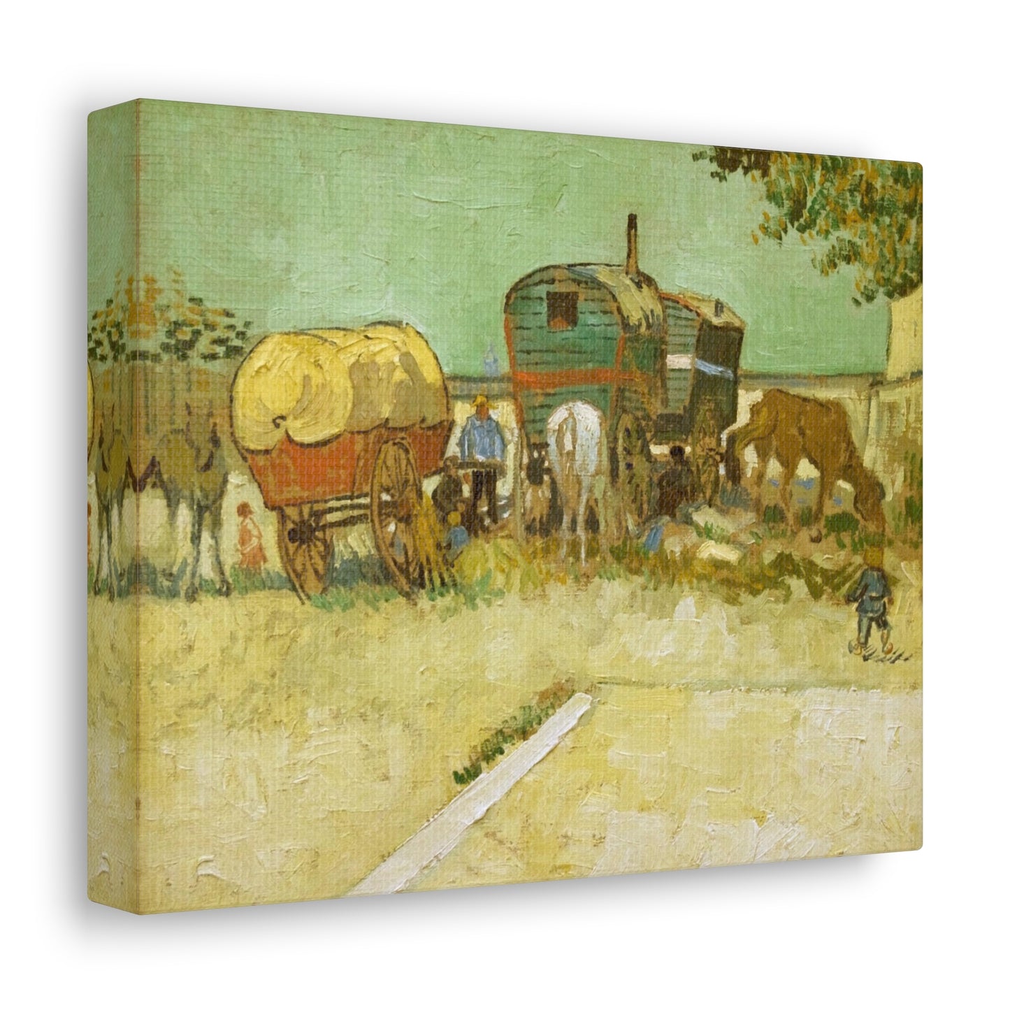 Encampment of Gypsies with Caravans - By Vincent Van Gogh