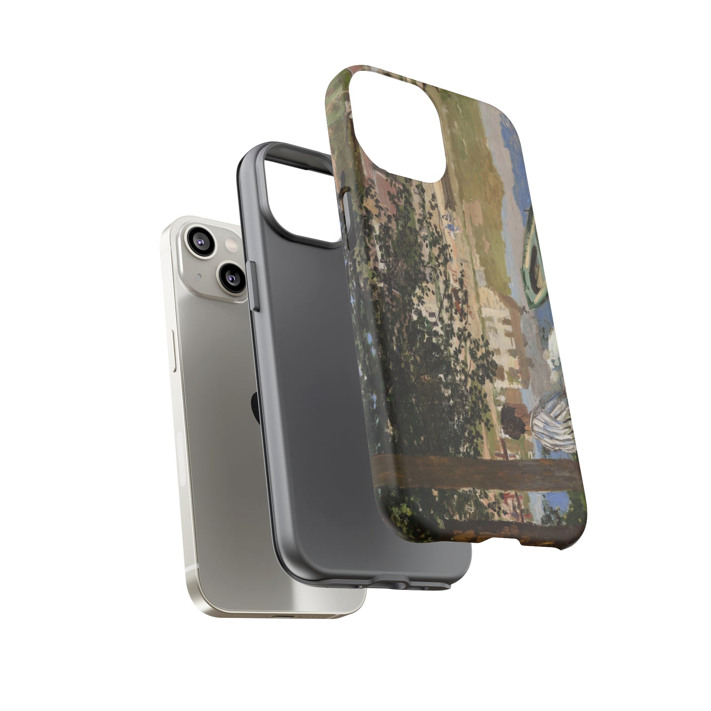 On the Bank of the Seine by Claude Monet - Cell Phone Case