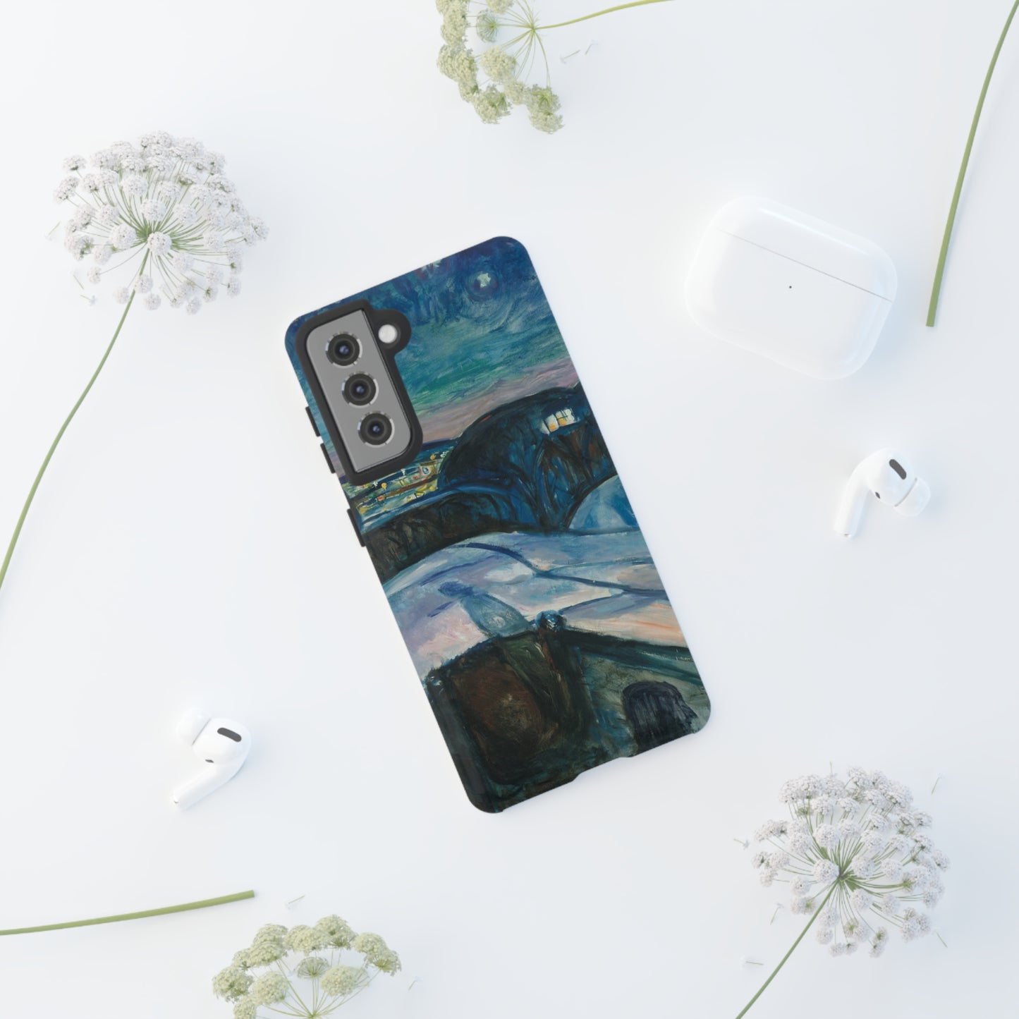 Starry Night by Edvard Munch - Cell Phone Case