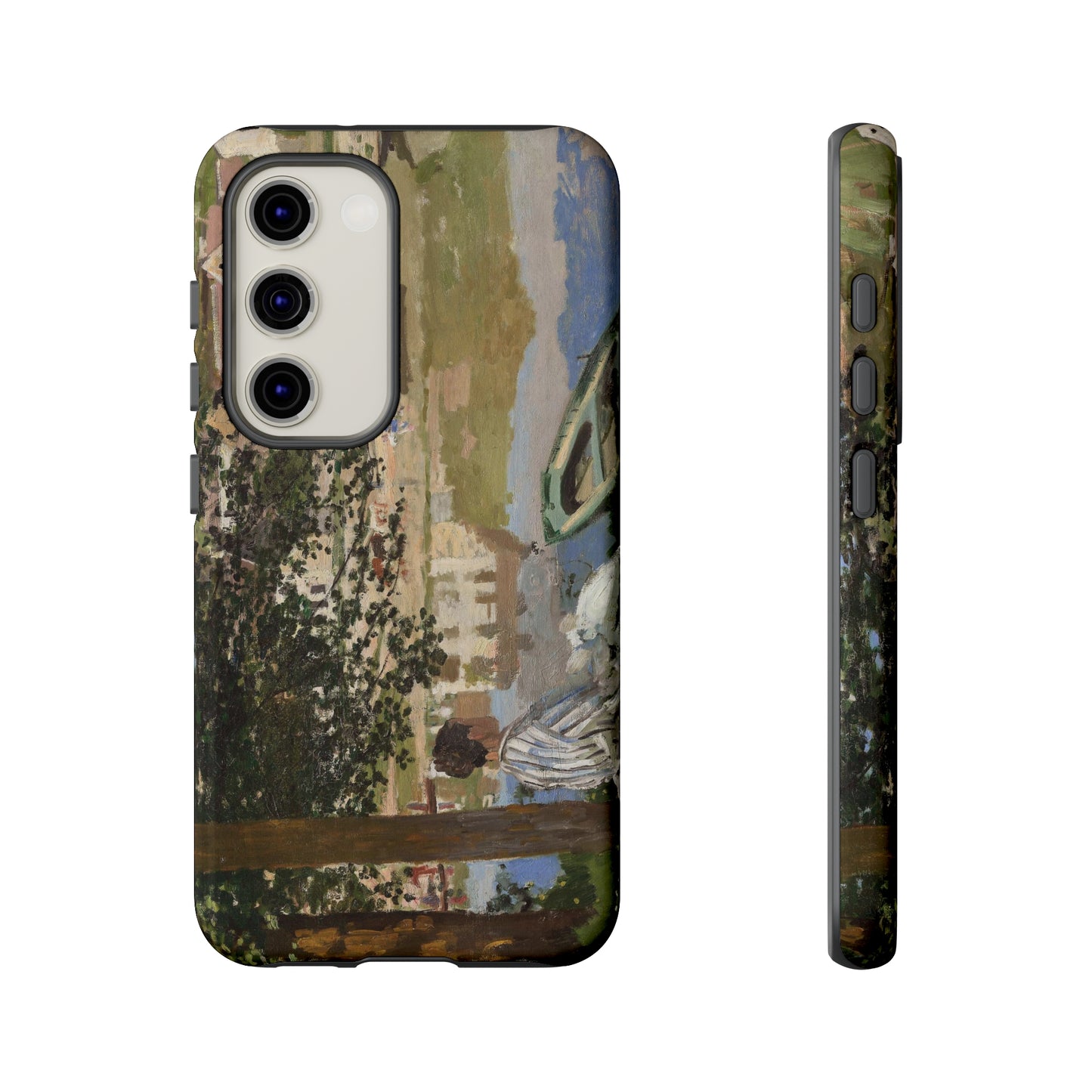 On the Bank of the Seine by Claude Monet - Cell Phone Case