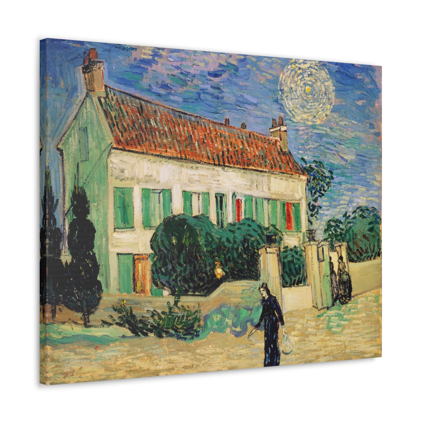 White House at Night by Vincent Van Gogh - Canvas Print