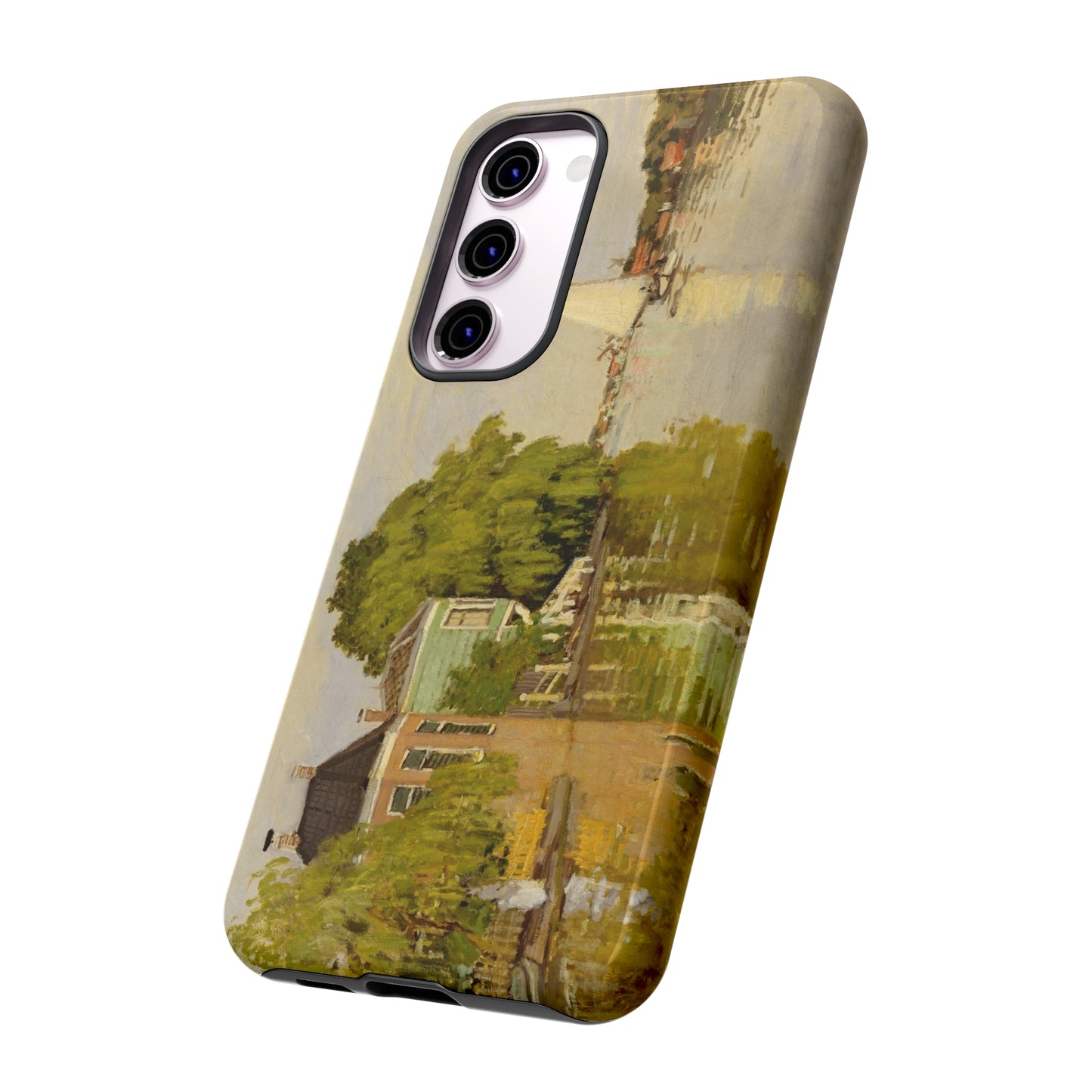 Houses on the Achterzaan by Claude Monet - Cell Phone Case