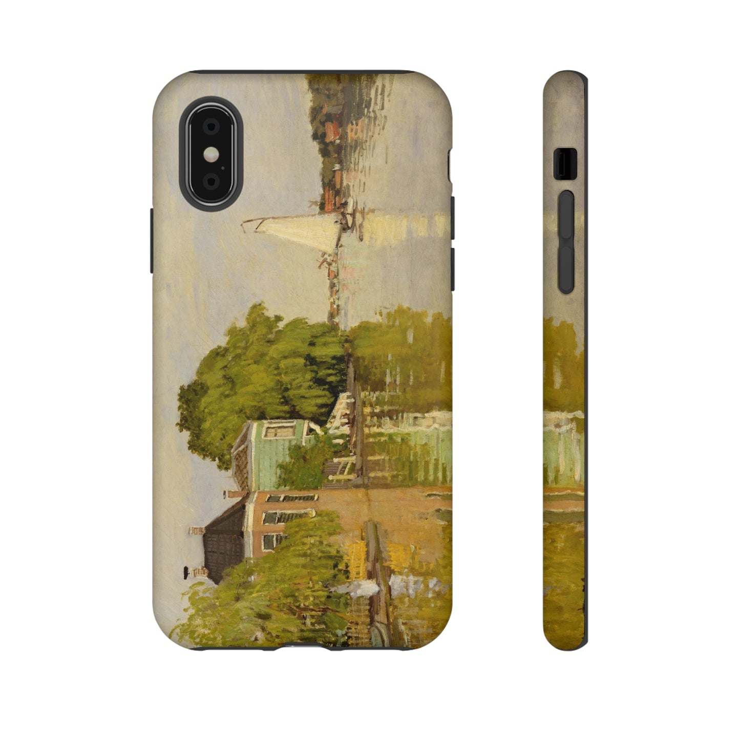 Houses on the Achterzaan by Claude Monet - Cell Phone Case