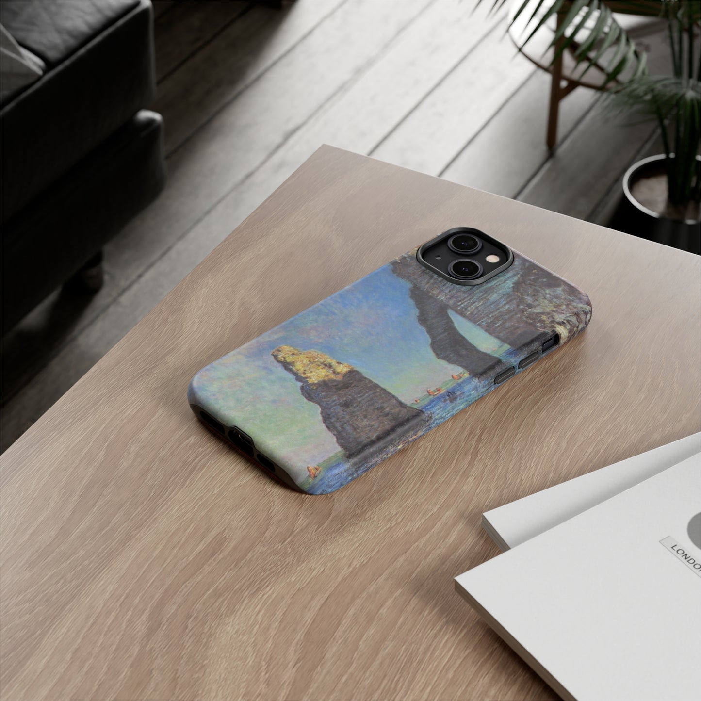 The Cliffs at Etretat by Claude Monet - Cell Phone Case