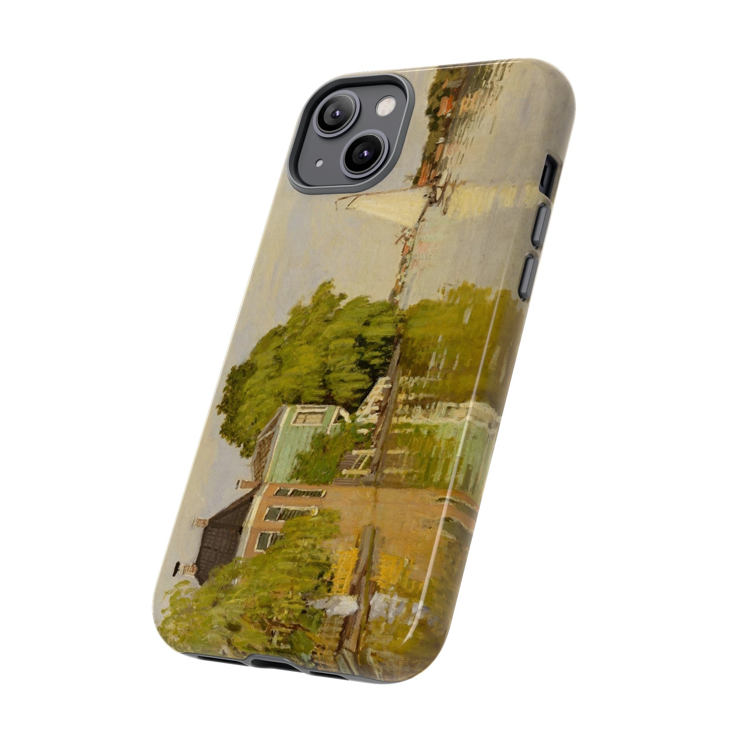 Houses on the Achterzaan by Claude Monet - Cell Phone Case