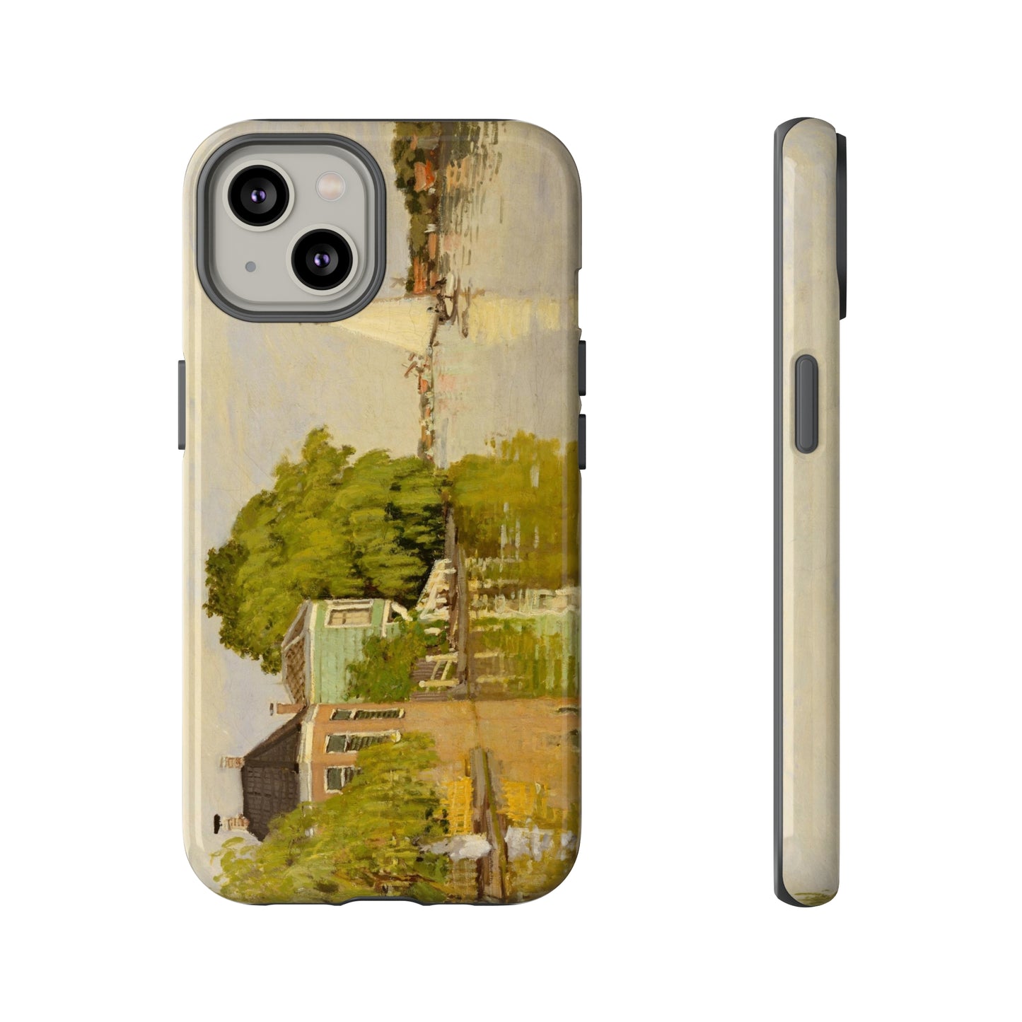 Houses on the Achterzaan by Claude Monet - Cell Phone Case