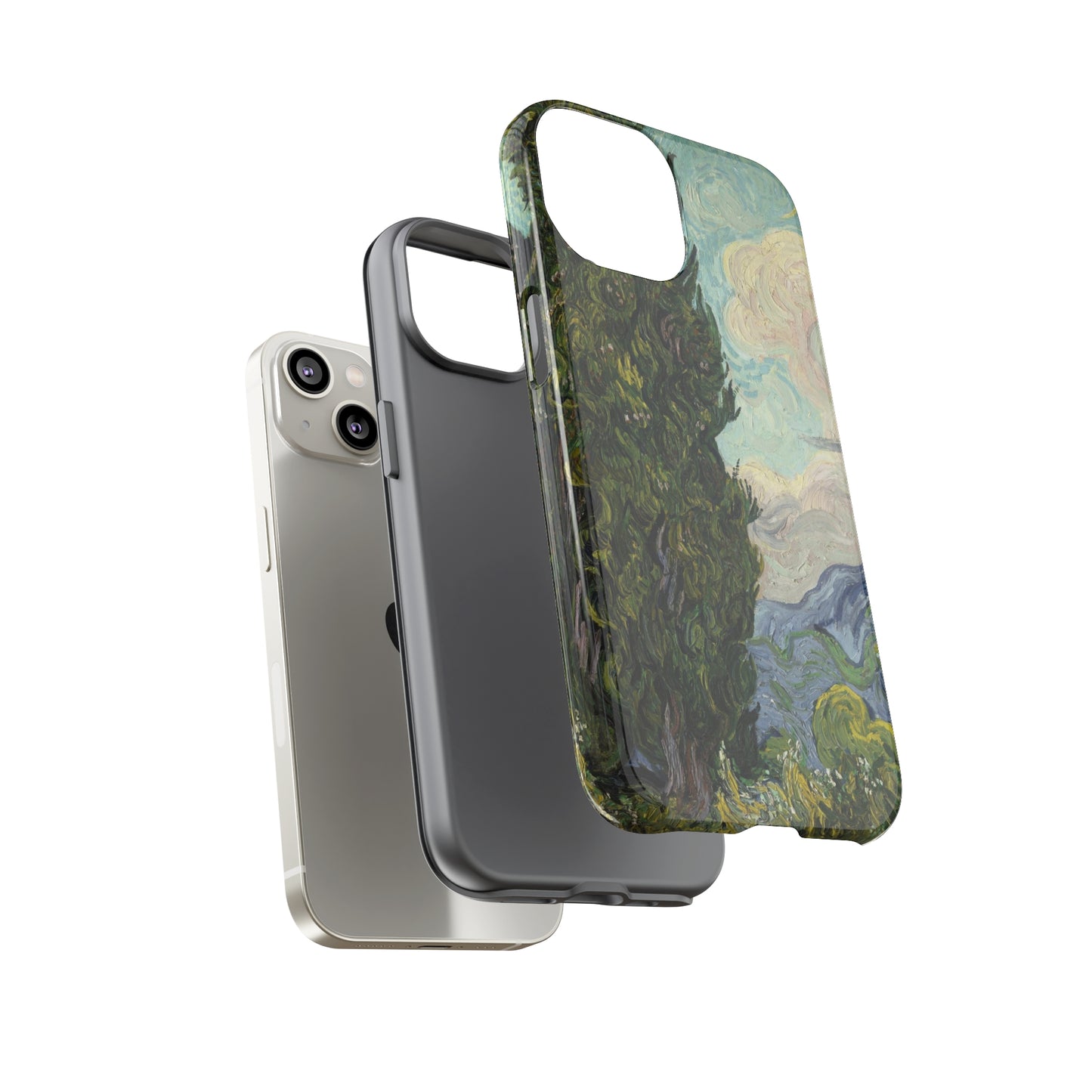 Cypresses by Vincent Van Gogh - Cell Phone Case