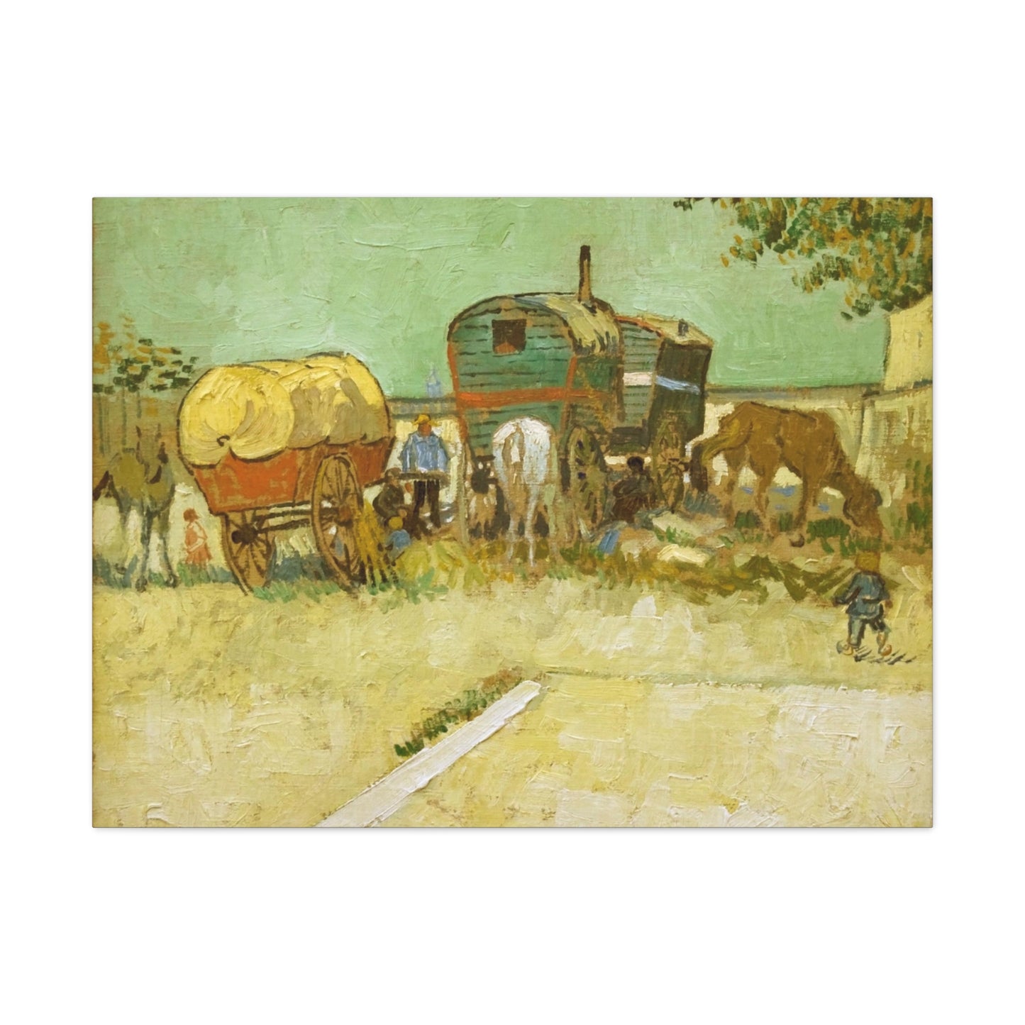 Encampment of Gypsies with Caravans - By Vincent Van Gogh