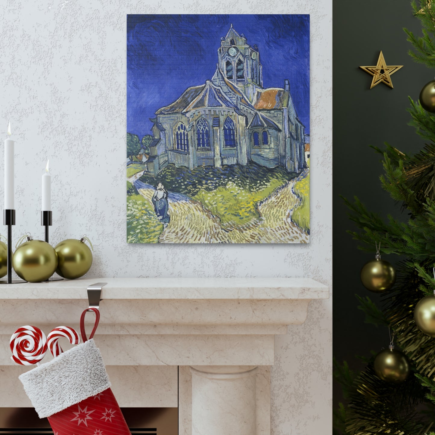 The Church in Auvers sur Oise by Vincent Van Gogh - Canvas Print