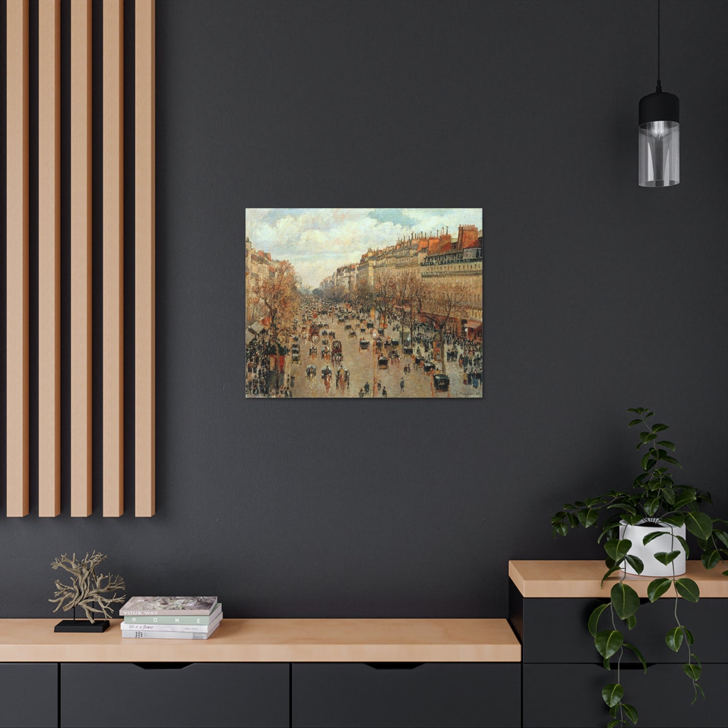 Boulevard Montmartre by Camille Pissarro - Canvas Print
